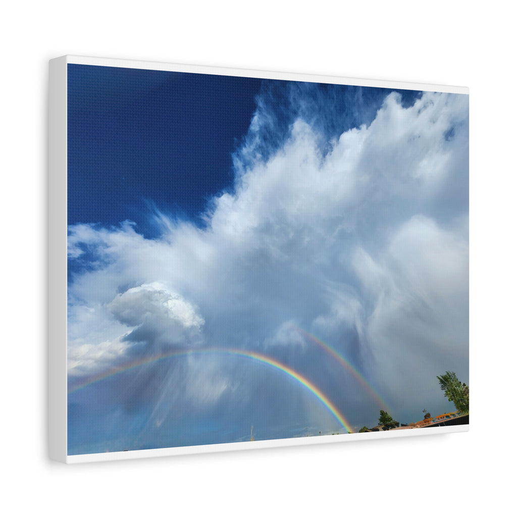 Rainbow Cloud Art Canvas Print, Stretched Wall Decor, Home/Office Art, Gift for Nature Lovers, Gallery Wall Accent