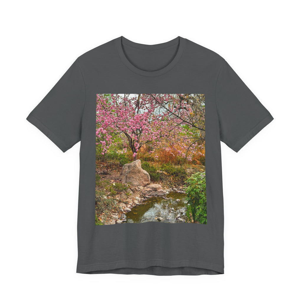 Serene Nature Print Tee, Botanical Shirt, Spring Fashion, Casual Outfit, Eco-Friendly Gift, Outdoor Lover's Wear