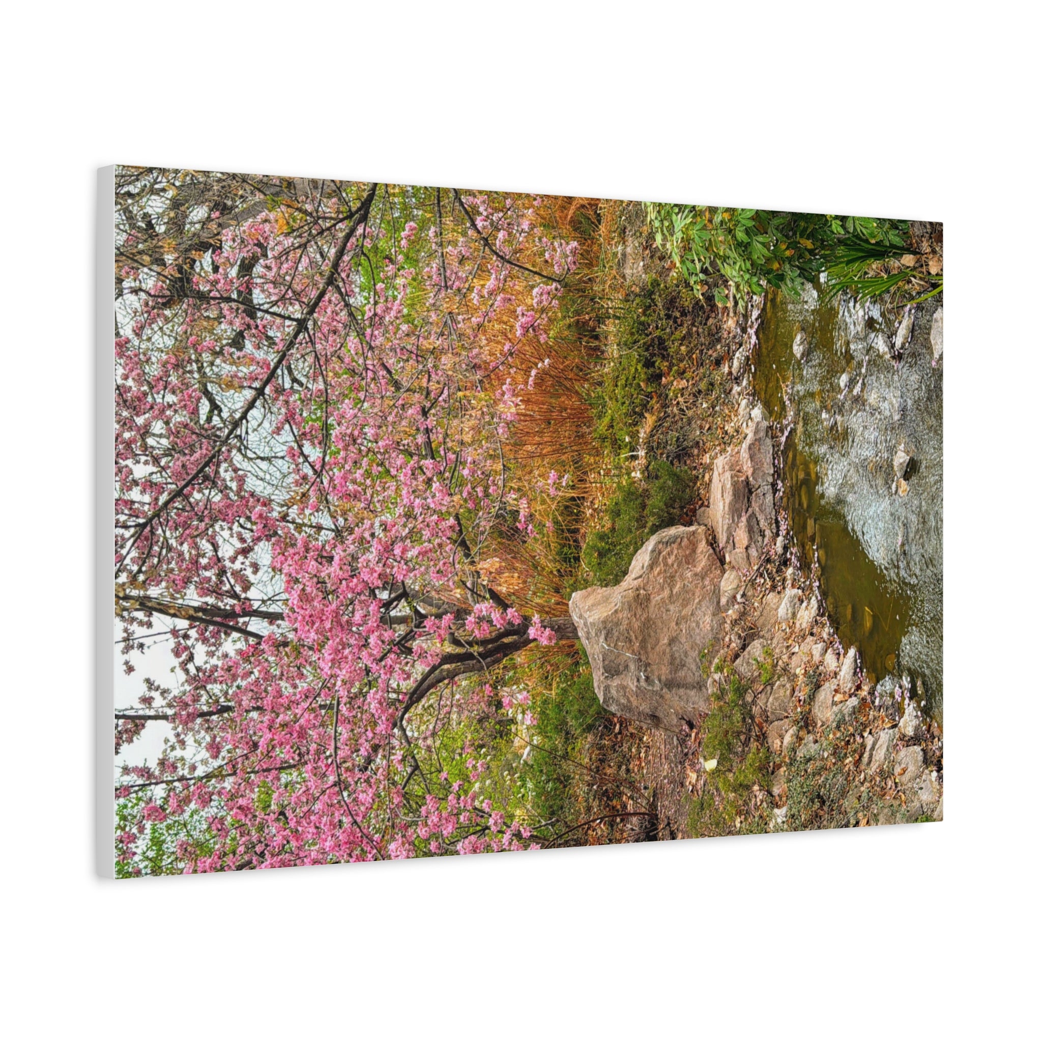 Blossoming Serenity Canvas Print, Floral Wall Art, Nature Decor, Home Aesthetic, Gift Idea for Garden Lovers, Spring Decor