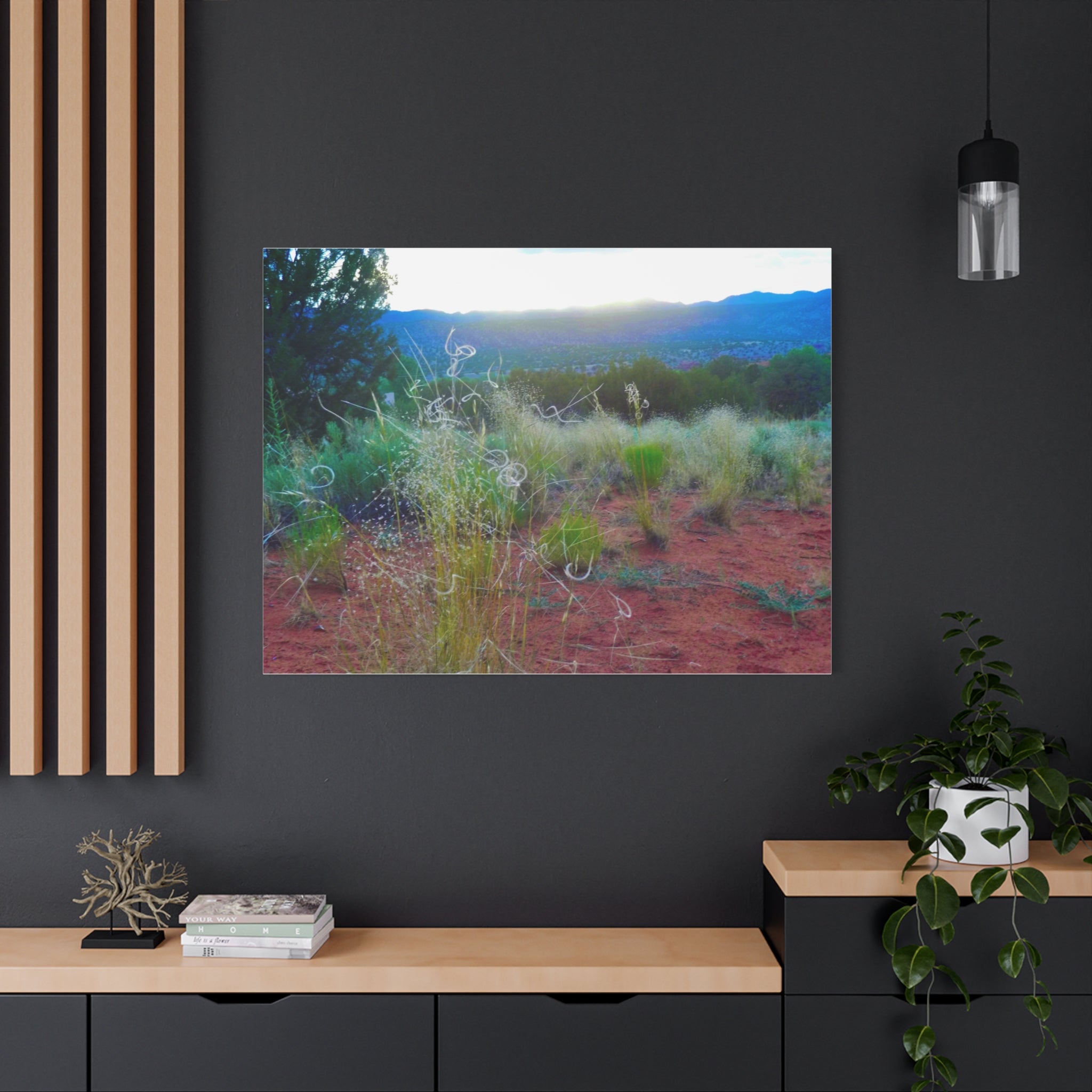 Stretched Canvas Art Print, Nature Wall Decor, Boho Home Decor, Rustic Landscape Art, Gift for Nature Lovers