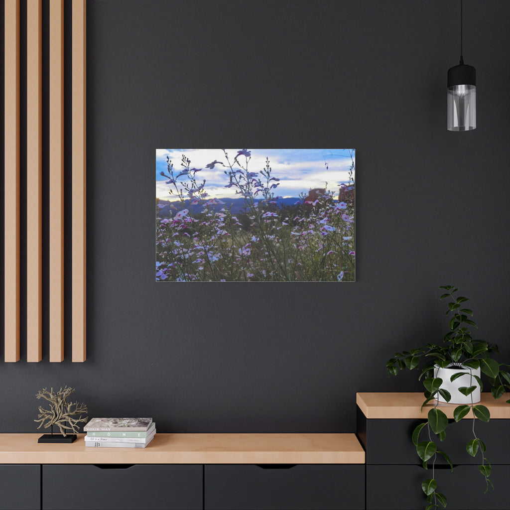 Floral Wall Art Canvas, Nature-Inspired Home Decor, Flower Print, Rustic Living Room, Gift for Gardeners, Boho Wall Art