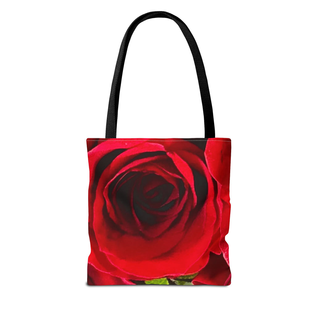 Romantic Floral Tote Bag, Stylish Grocery Bag, Perfect Gift for Mothers Day, Beach Tote, Everyday Use, AOP Red Rose Design