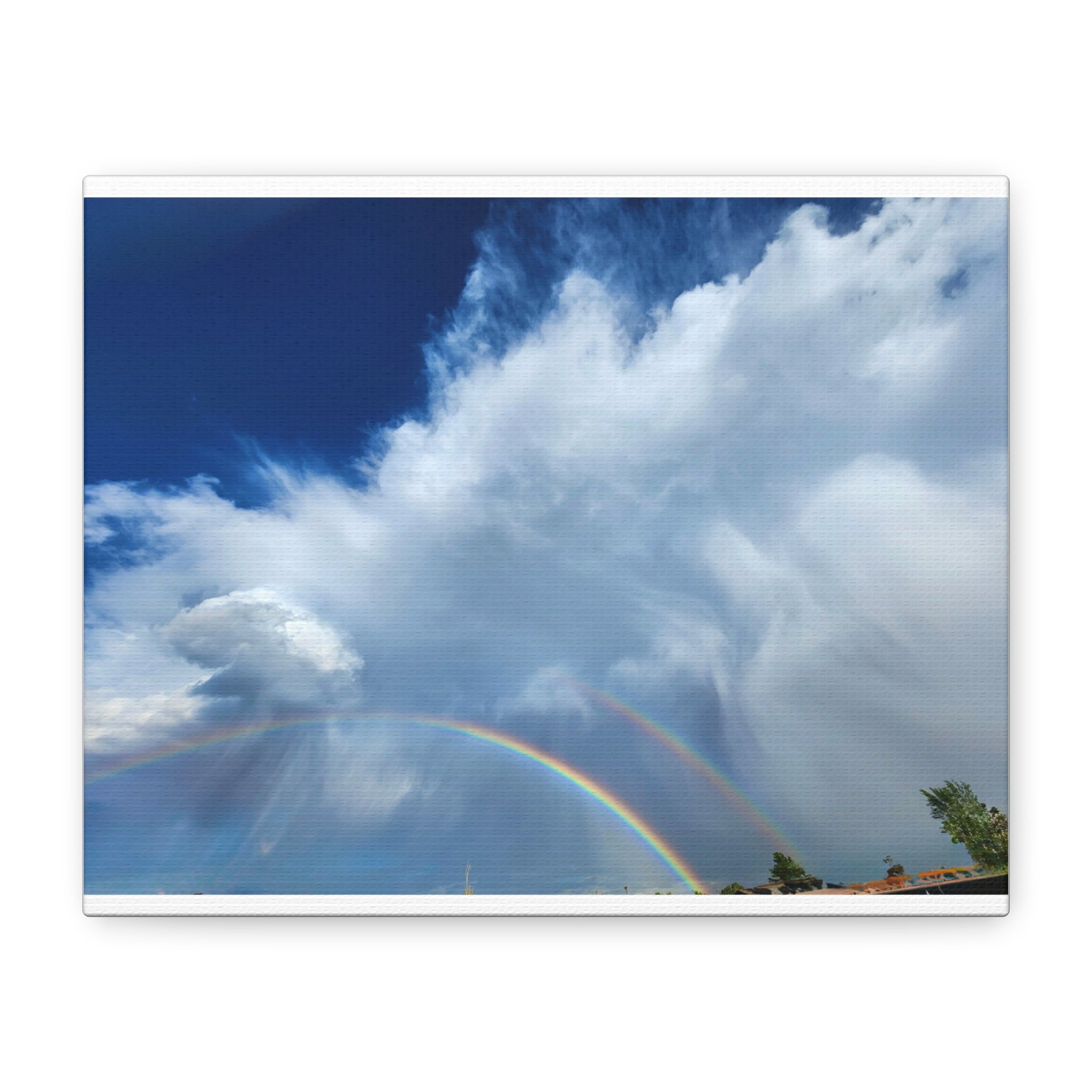 Rainbow Cloud Art Canvas Print, Stretched Wall Decor, Home/Office Art, Gift for Nature Lovers, Gallery Wall Accent