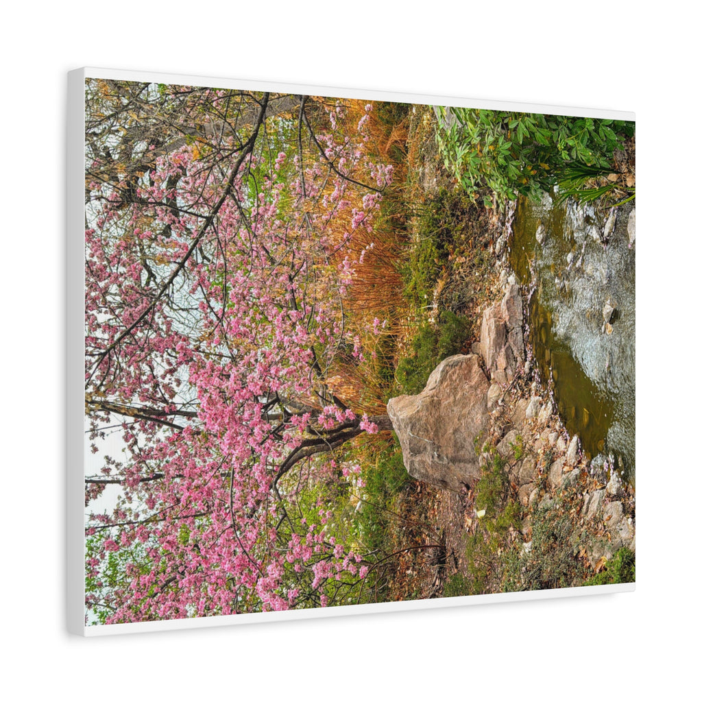 Blossoming Serenity Canvas Print, Floral Wall Art, Nature Decor, Home Aesthetic, Gift Idea for Garden Lovers, Spring Decor