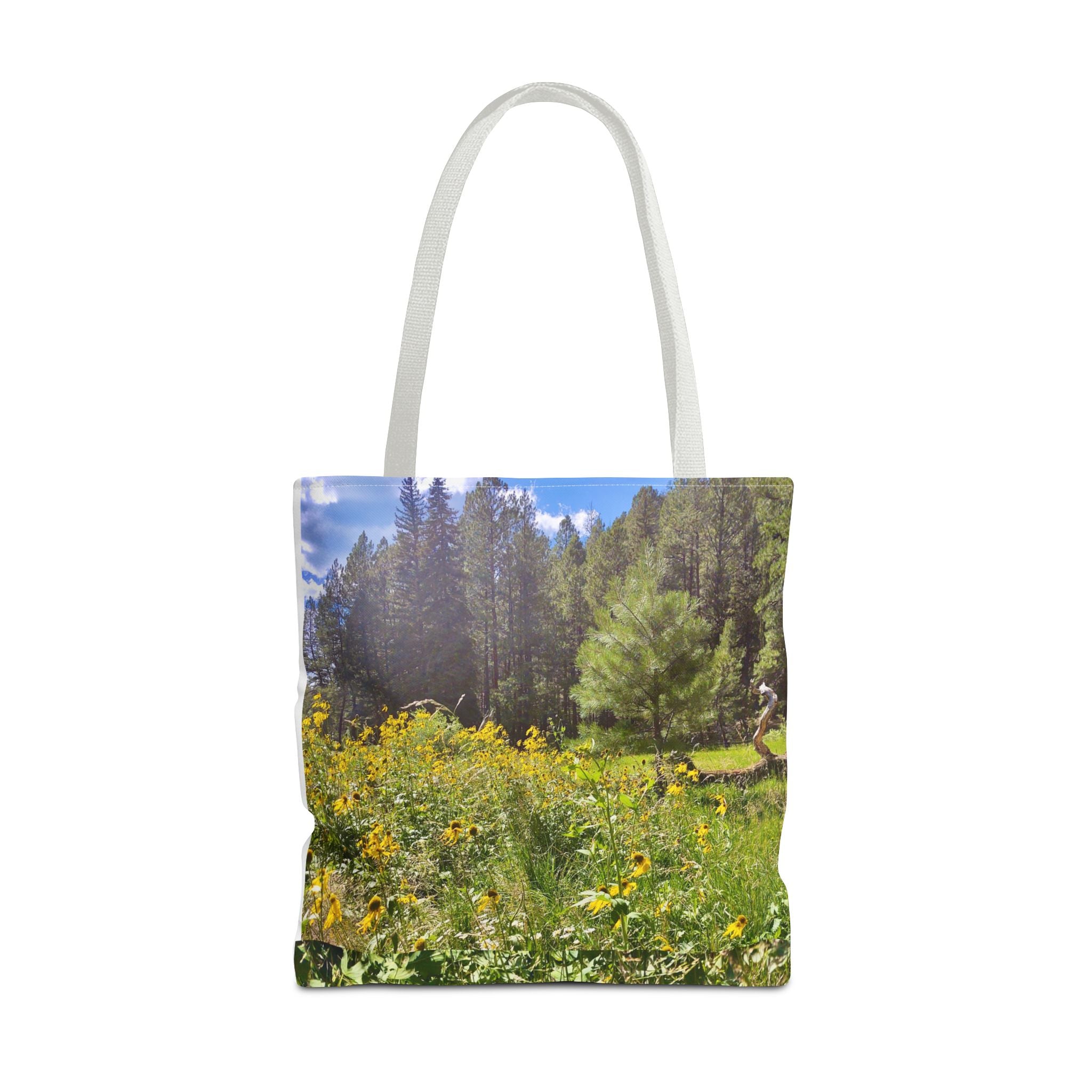 Nature-Inspired Tote Bag, Eco-Friendly Shopping Bag, Flower Print Purse, Gift for Nature Lovers, Summer Picnic Carrier