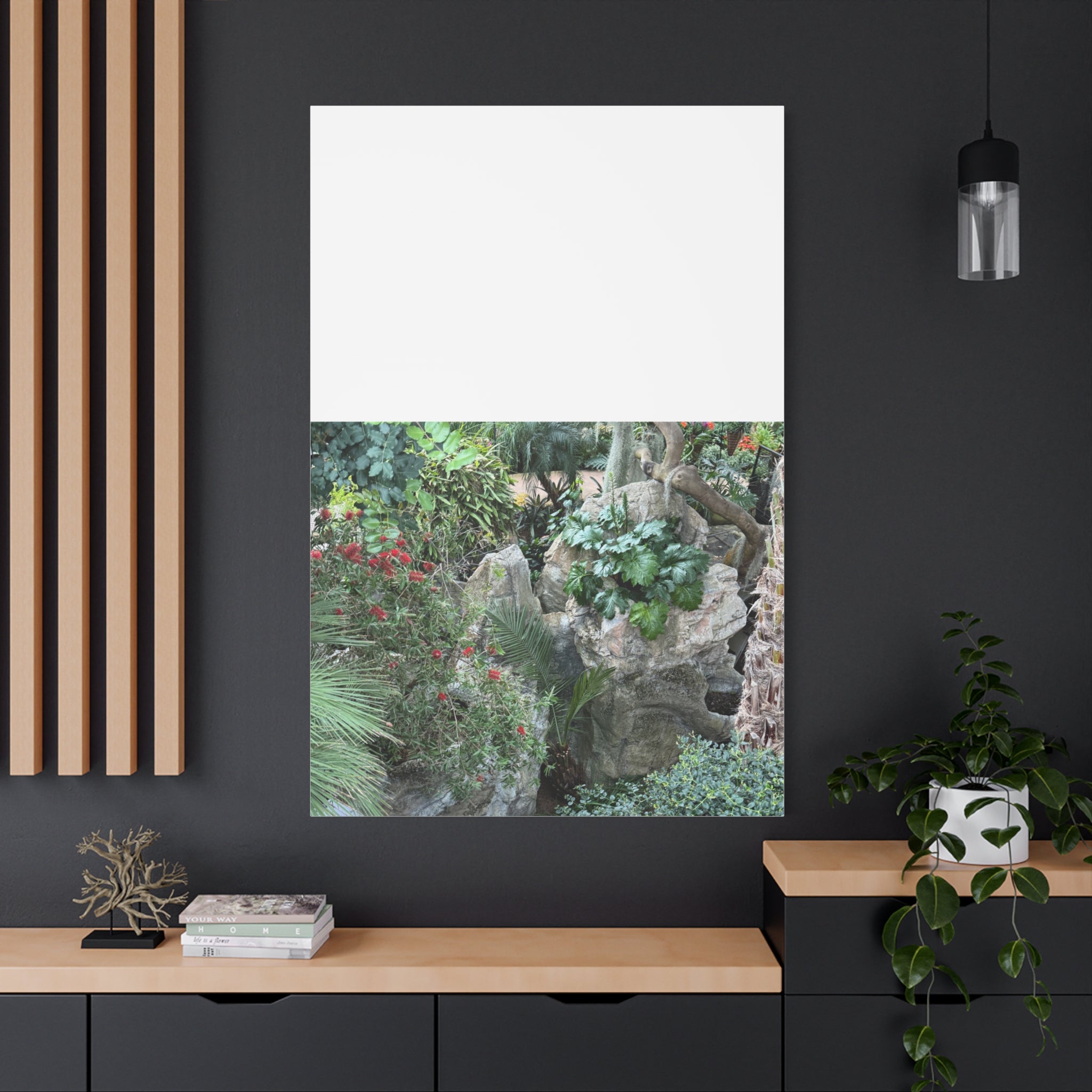 Garden Landscape Canvas Wall Art, Nature Decor, Home Decoration, Gift for Nature Lovers, Eco-Friendly Art, Botanical Wall Decor