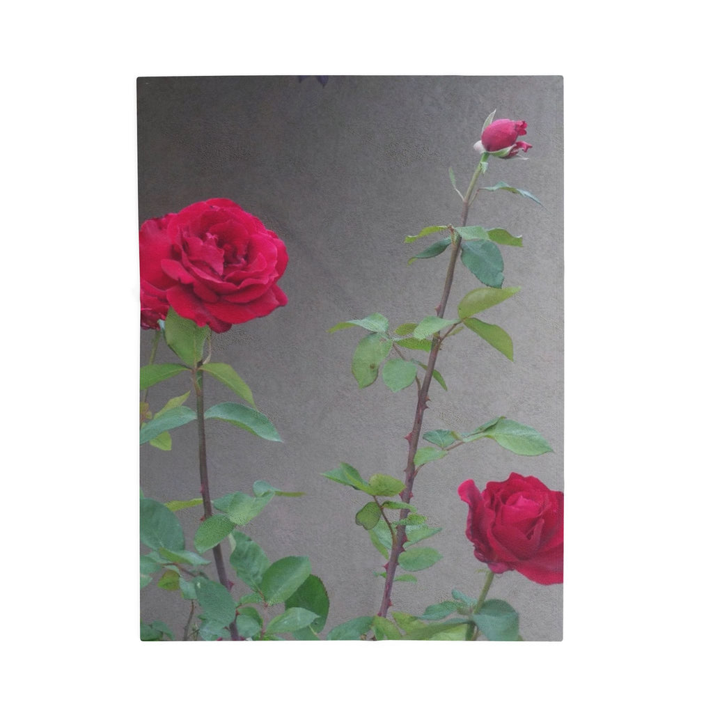 Cozy Floral Velveteen Plush Blanket | Soft Throw | Home Decor | Gift for Her, Valentine's Day, Anniversary, Wedding