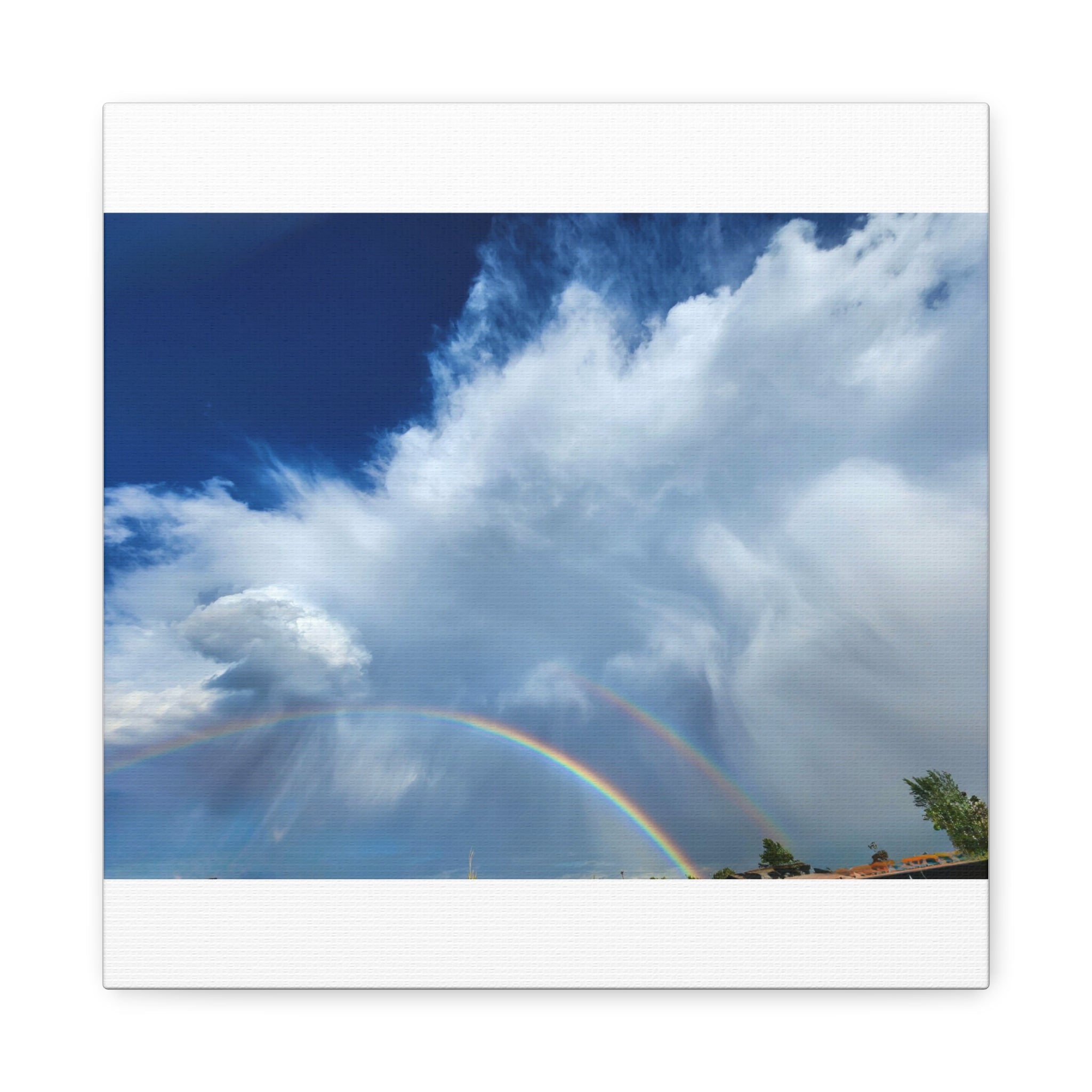 Rainbow Cloud Art Canvas Print, Stretched Wall Decor, Home/Office Art, Gift for Nature Lovers, Gallery Wall Accent