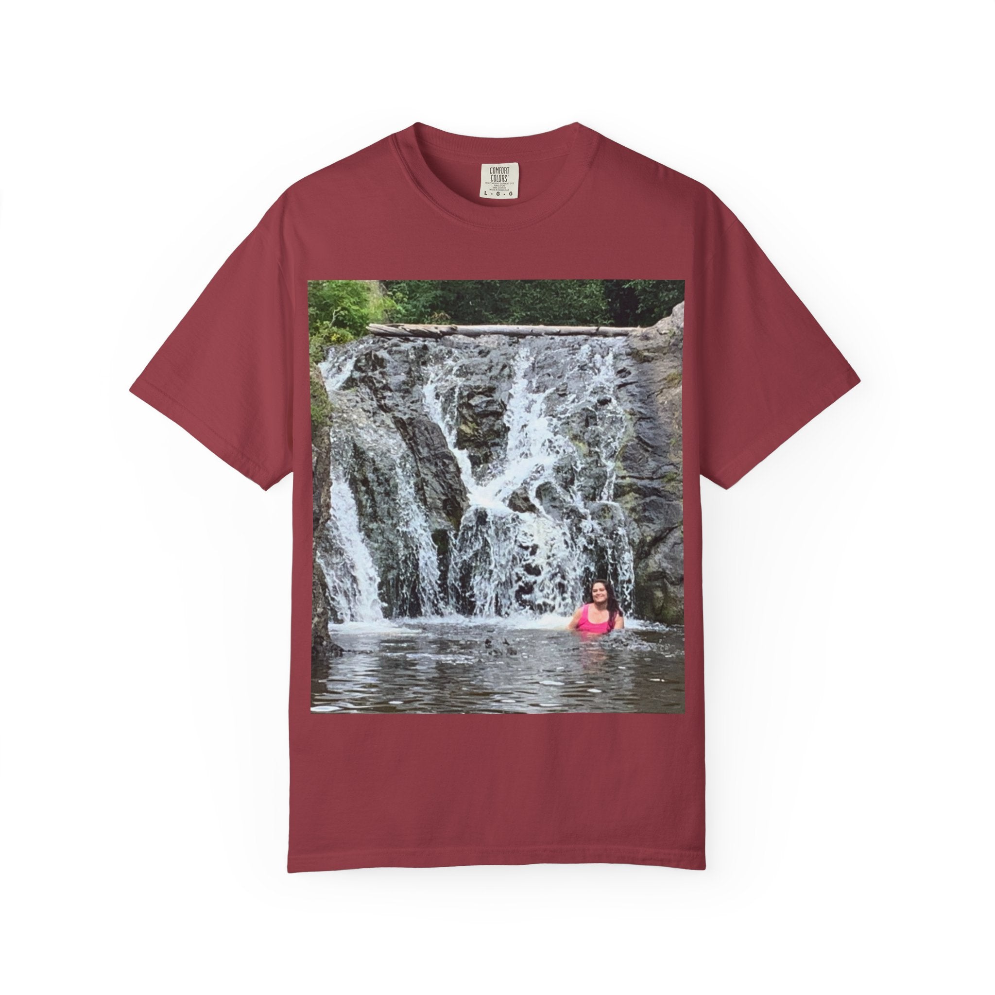 Nature-Inspired Unisex T-Shirt, Waterfall Tee, Outdoor Adventure Shirt, Casual Summer Top, Eco-Friendly Gift