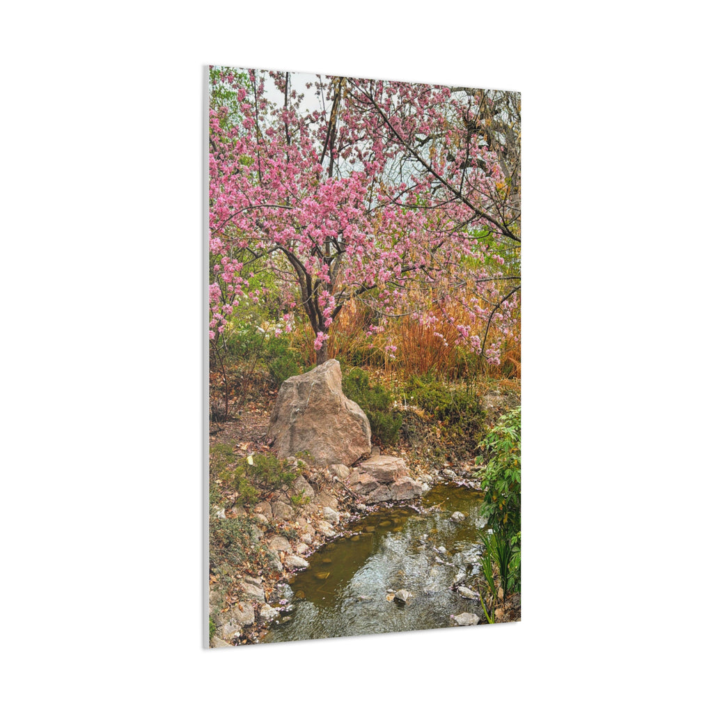 Canvas Wall Art, Pink Blossom Landscape Decor, Nature Photograph, Floral Print, Spring Home Decor, Gift for Nature Lovers