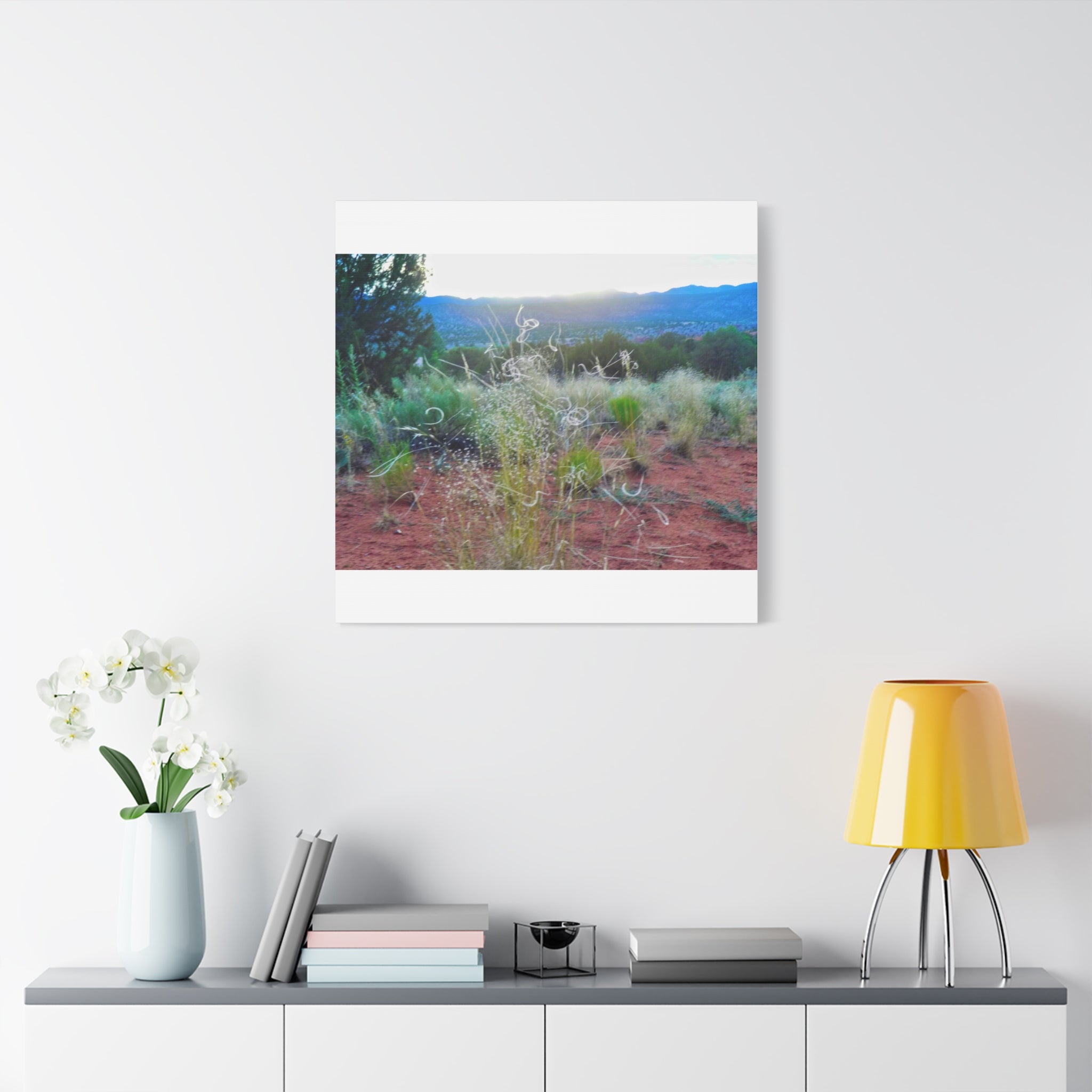 Serene Desert Landscape Canvas Print, Nature Wall Art, Home Decor, Gift for Nature Lovers, Rustic Art for Living Room, Boho Decor