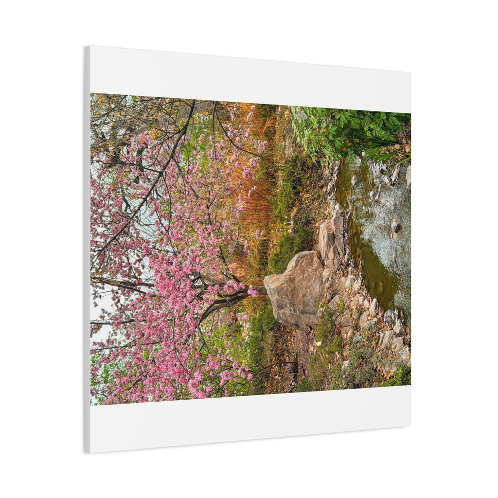 Blossoming Serenity Canvas Print, Floral Wall Art, Nature Decor, Home Aesthetic, Gift Idea for Garden Lovers, Spring Decor