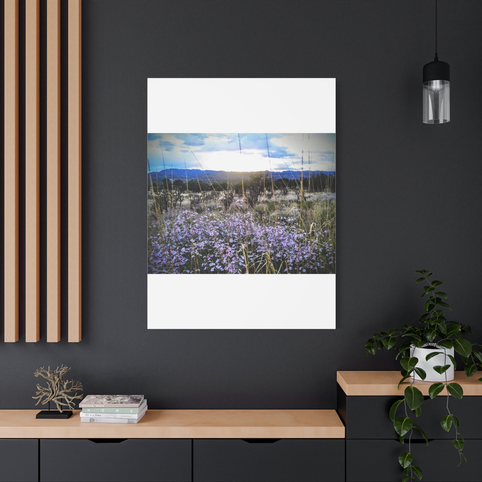 Framed Botanical Wall Art, Floral Canvas Print, Nature Decor, Home Interior Art, Gift for Garden Lovers, Beautiful Flower Landscape