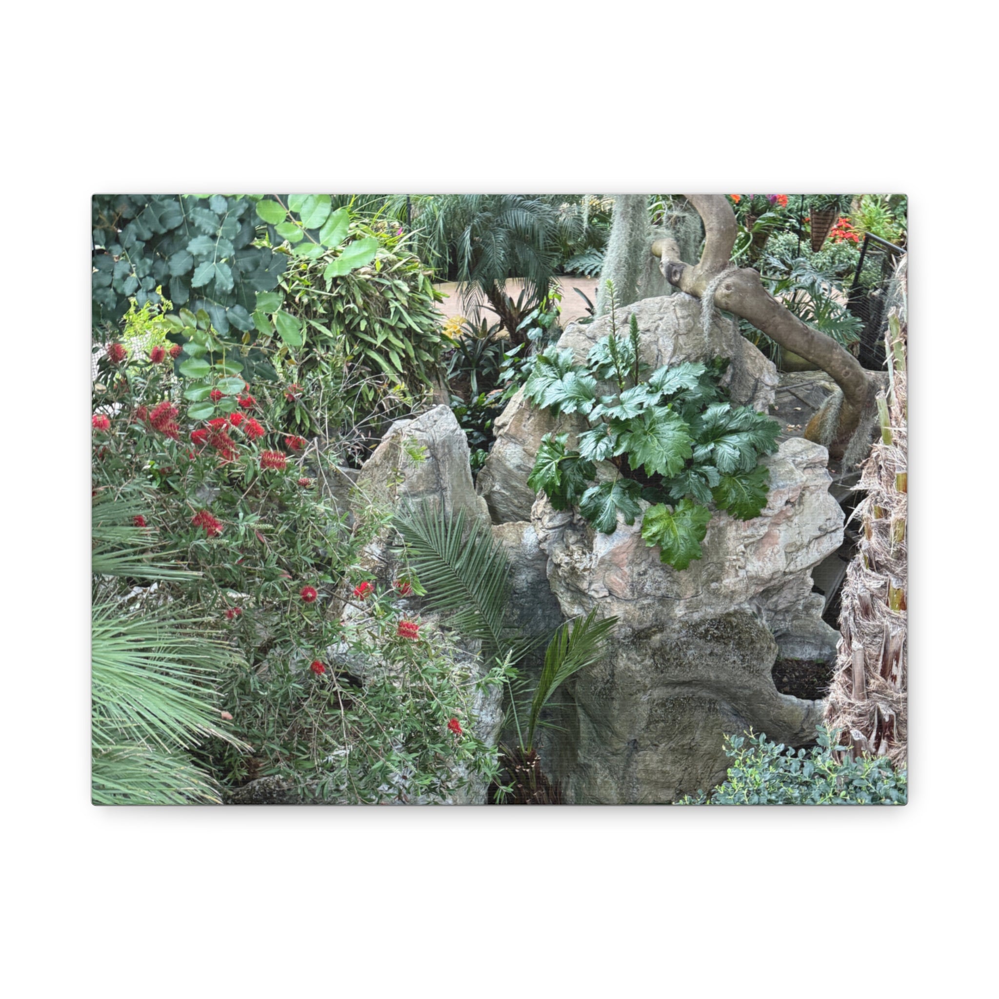 Garden Landscape Canvas Wall Art, Nature Decor, Home Decoration, Gift for Nature Lovers, Eco-Friendly Art, Botanical Wall Decor