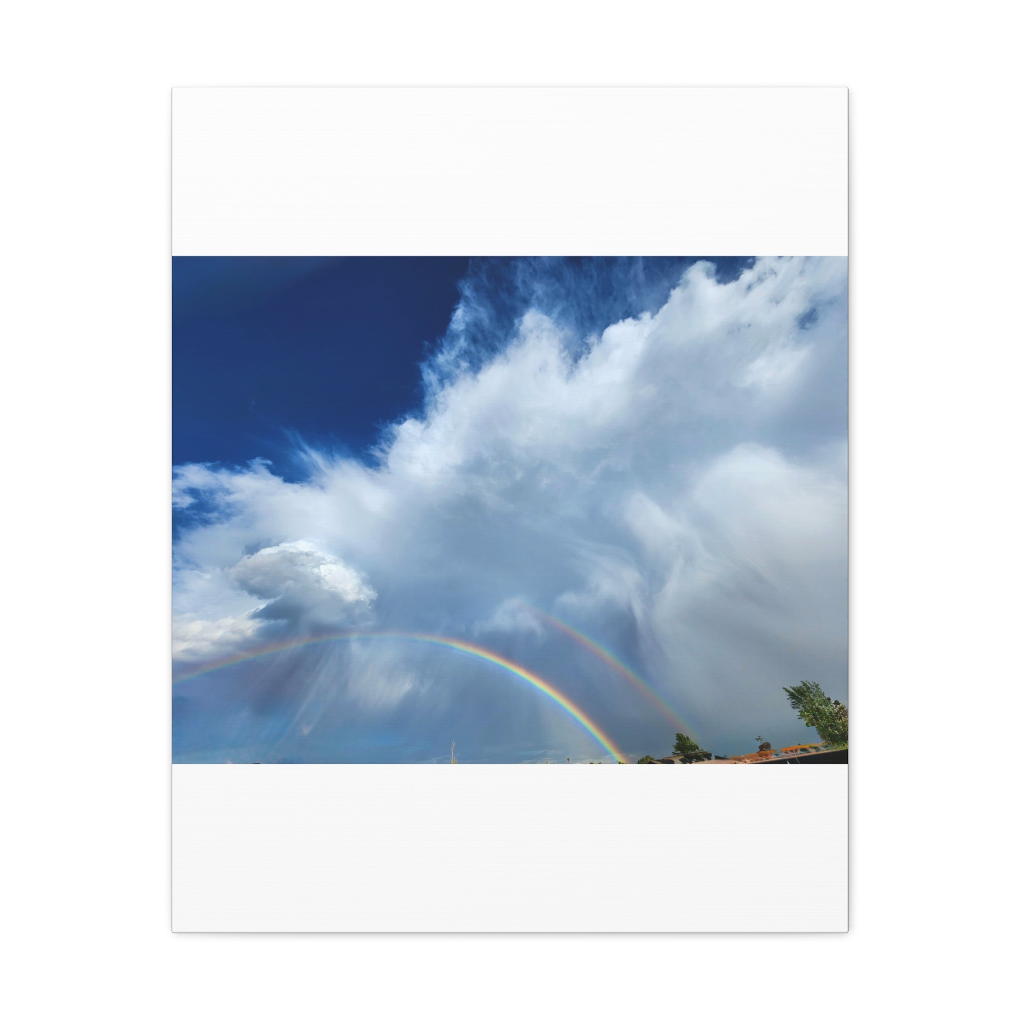 Rainbow Cloud Art Canvas Print, Stretched Wall Decor, Home/Office Art, Gift for Nature Lovers, Gallery Wall Accent