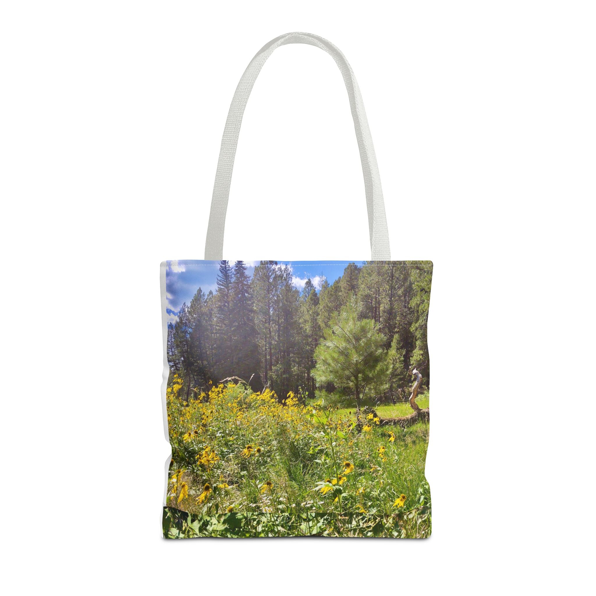Nature-Inspired Tote Bag, Eco-Friendly Shopping Bag, Flower Print Purse, Gift for Nature Lovers, Summer Picnic Carrier
