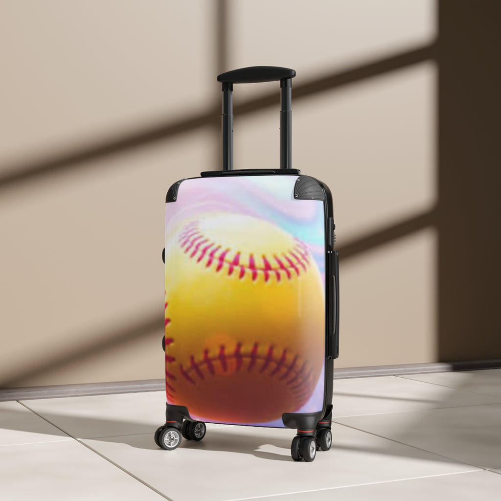 Baseball-Themed Suitcase | Travel Luggage for Sports Lovers, Perfect for Vacations, Gifts, Softball Enthusiasts, Kids and Adults