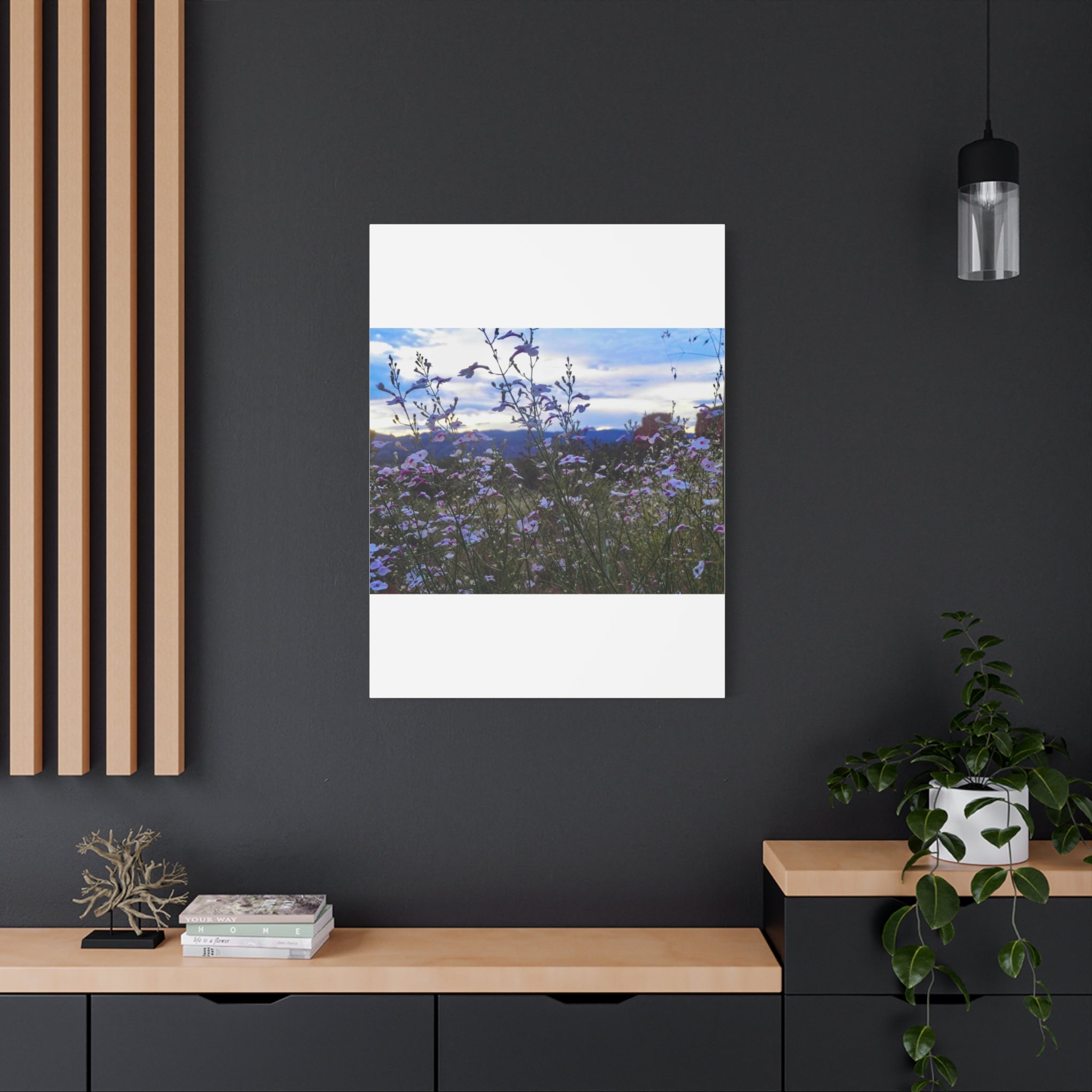 Floral Wall Art Canvas, Nature-Inspired Home Decor, Flower Print, Rustic Living Room, Gift for Gardeners, Boho Wall Art