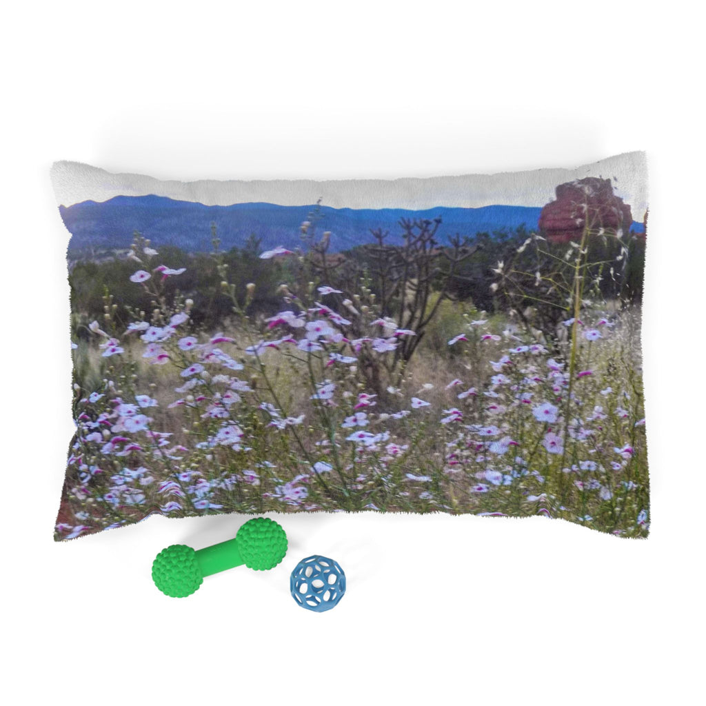 Floral Pet Bed - Cozy Dog Bed, Cat Bed, Soft Pillow for Pets, Flower Design Pet Accessories, Gift for Pet Lovers