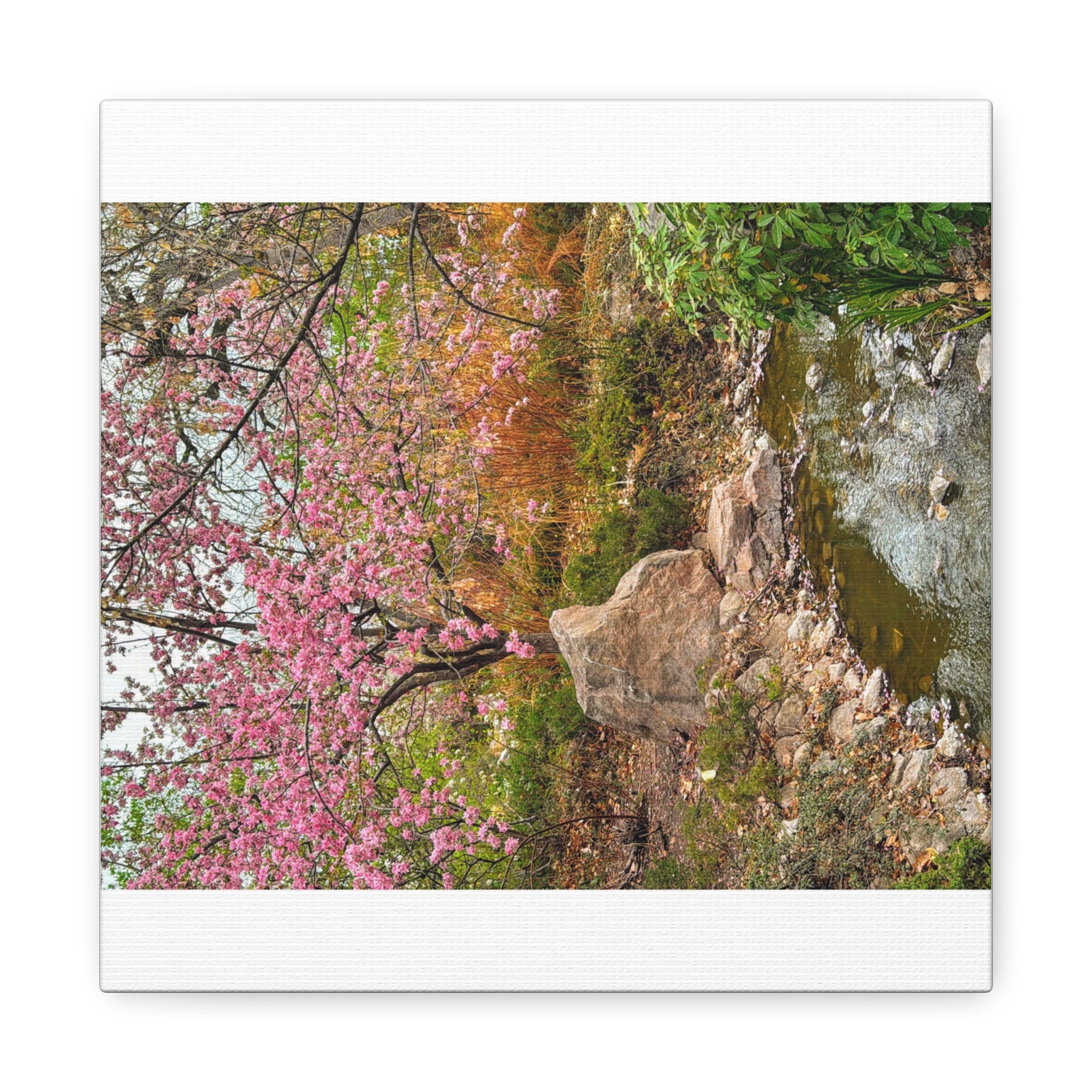Blossoming Serenity Canvas Print, Floral Wall Art, Nature Decor, Home Aesthetic, Gift Idea for Garden Lovers, Spring Decor