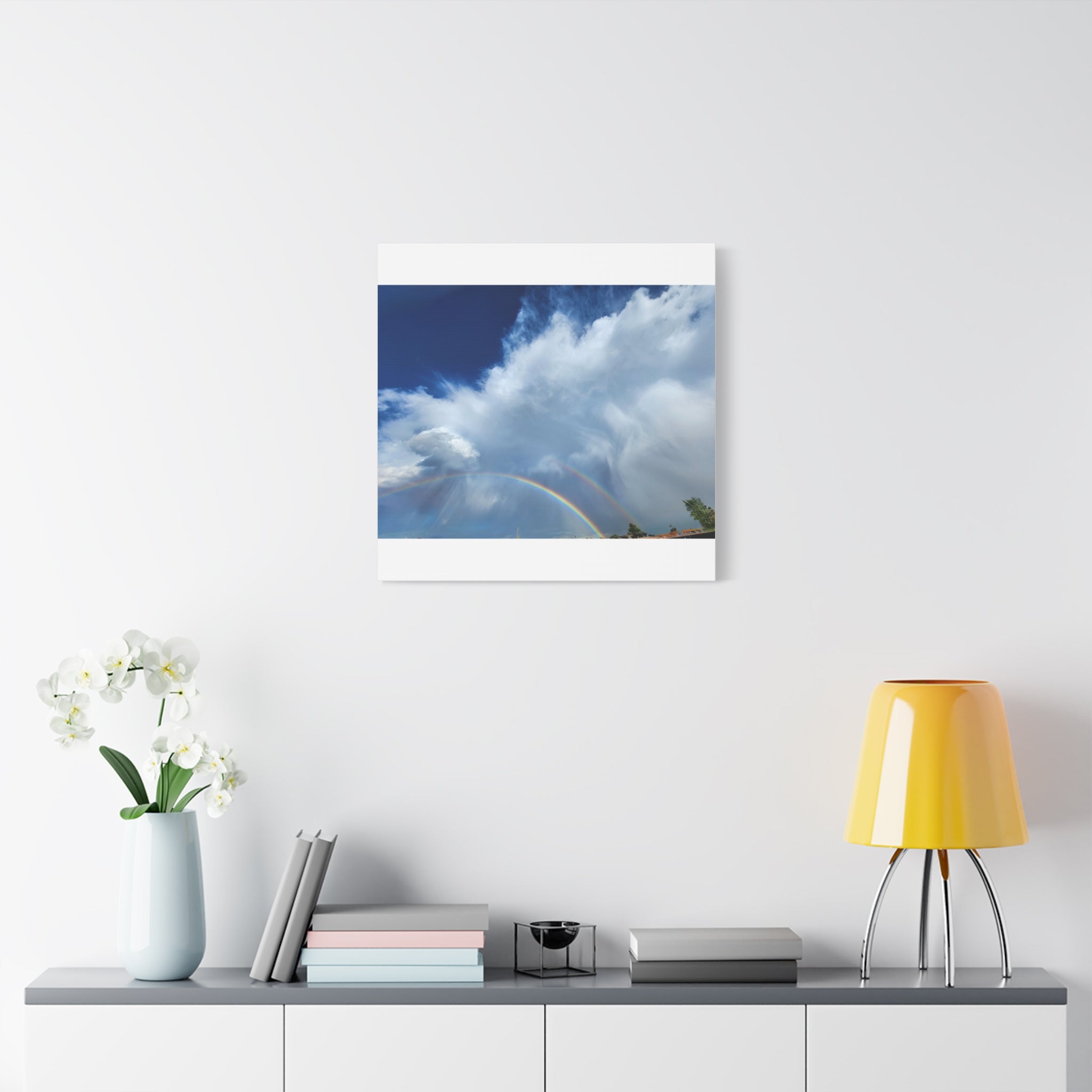 Rainbow Cloud Art Canvas Print, Stretched Wall Decor, Home/Office Art, Gift for Nature Lovers, Gallery Wall Accent