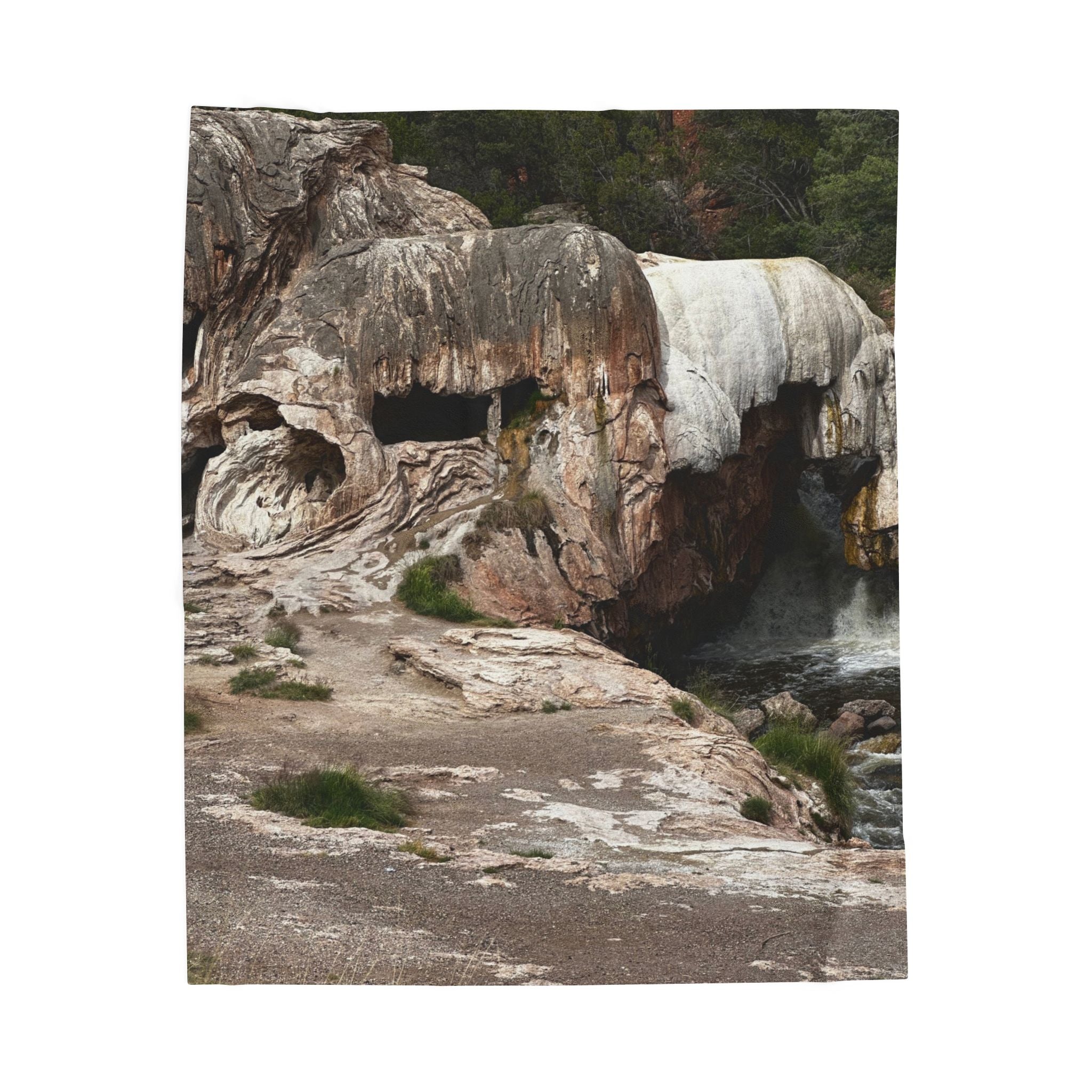 Nature-Inspired Velveteen Plush Blanket, Cozy Throw, Soft Home Decor, Rustic Gift, Camping Blanket, Outdoor Vibes