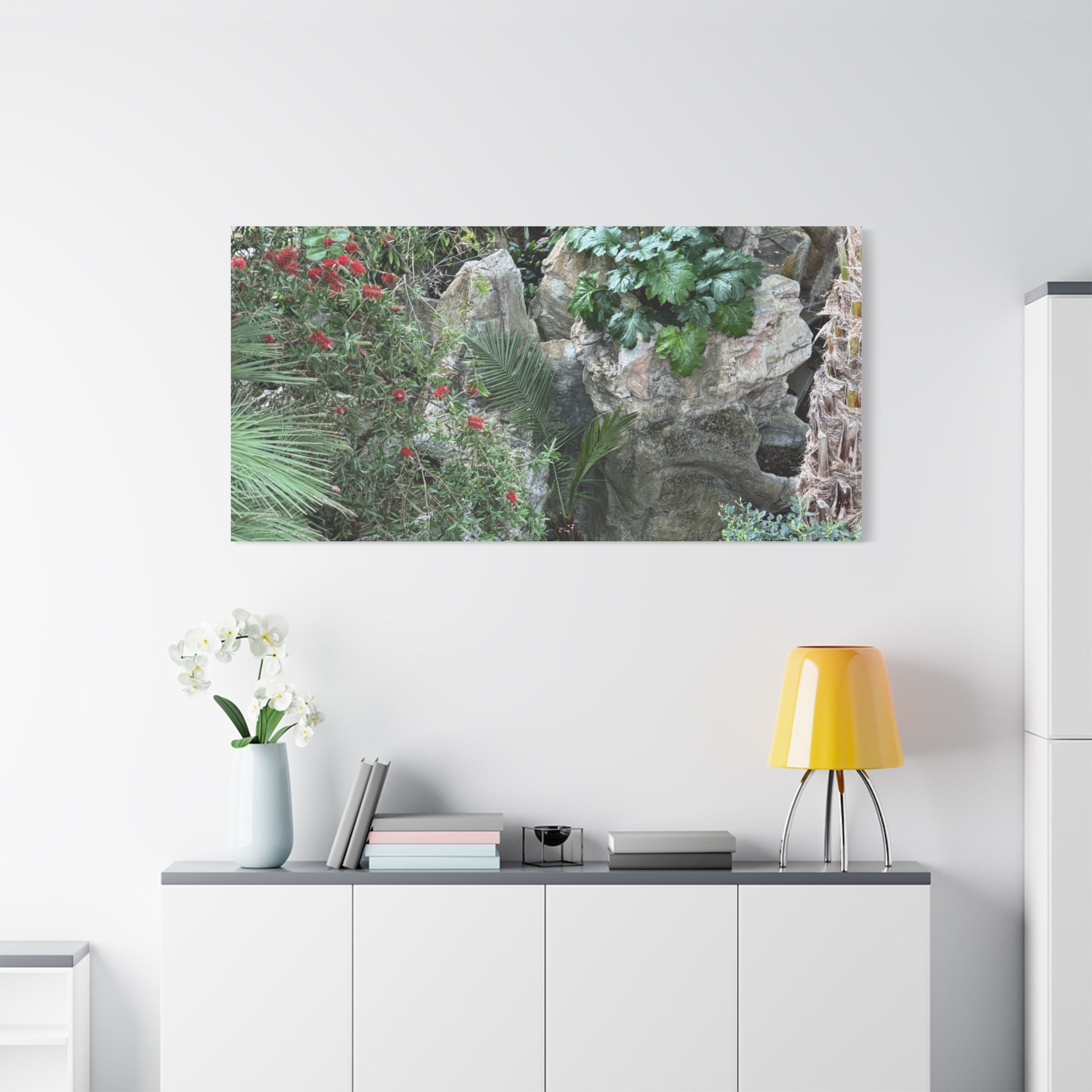 Garden Landscape Canvas Wall Art, Nature Decor, Home Decoration, Gift for Nature Lovers, Eco-Friendly Art, Botanical Wall Decor