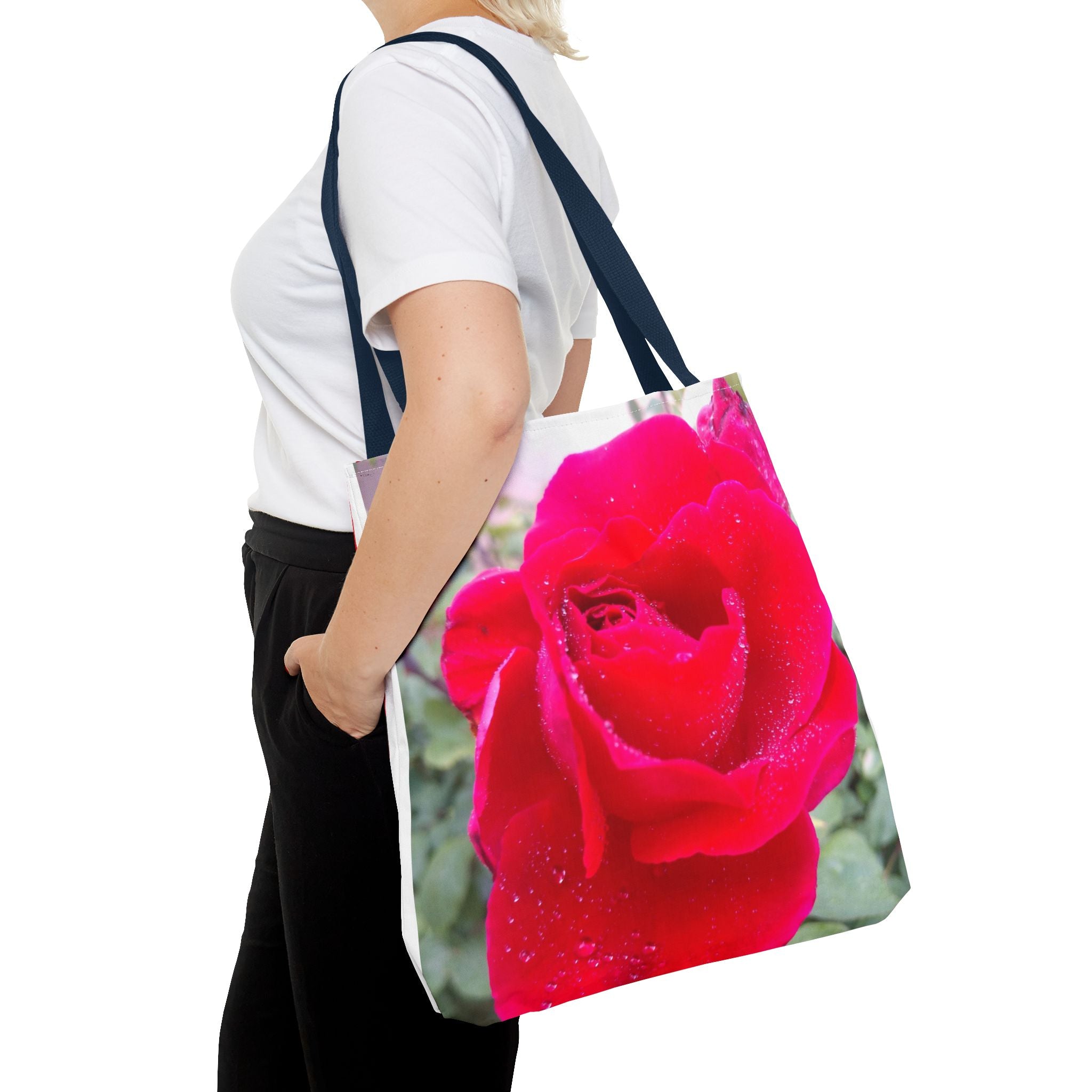 Vibrant Floral Tote Bag | Artistic Rose Design for Everyday Use, Eco-Friendly Shopping, Perfect Gift for Garden Lovers