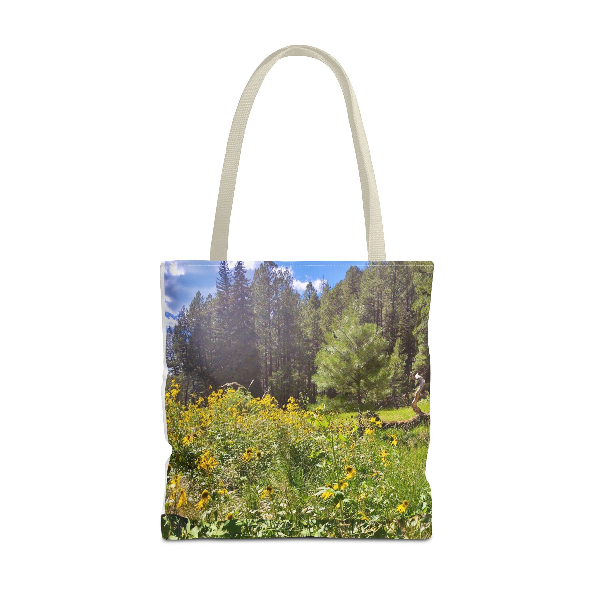 Nature-Inspired Tote Bag, Eco-Friendly Shopping Bag, Flower Print Purse, Gift for Nature Lovers, Summer Picnic Carrier