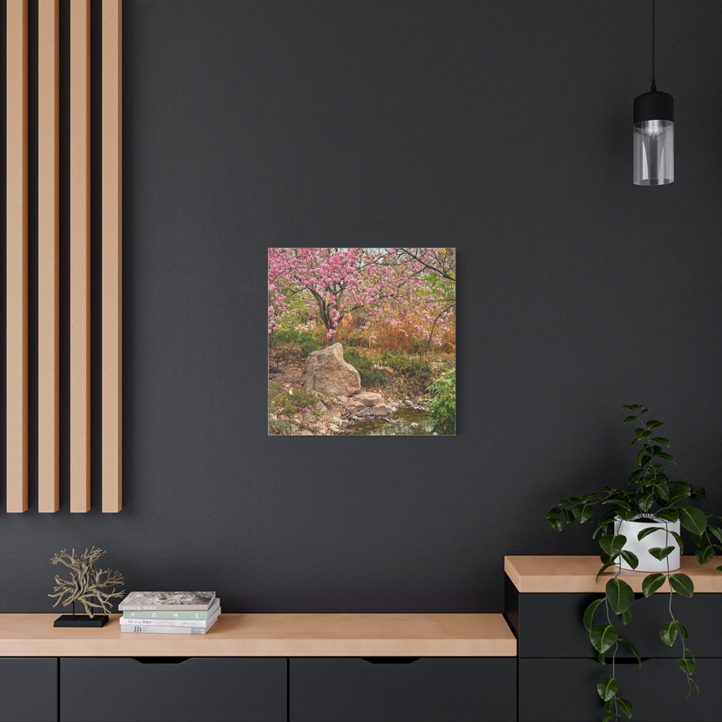 Canvas Wall Art, Pink Blossom Landscape Decor, Nature Photograph, Floral Print, Spring Home Decor, Gift for Nature Lovers