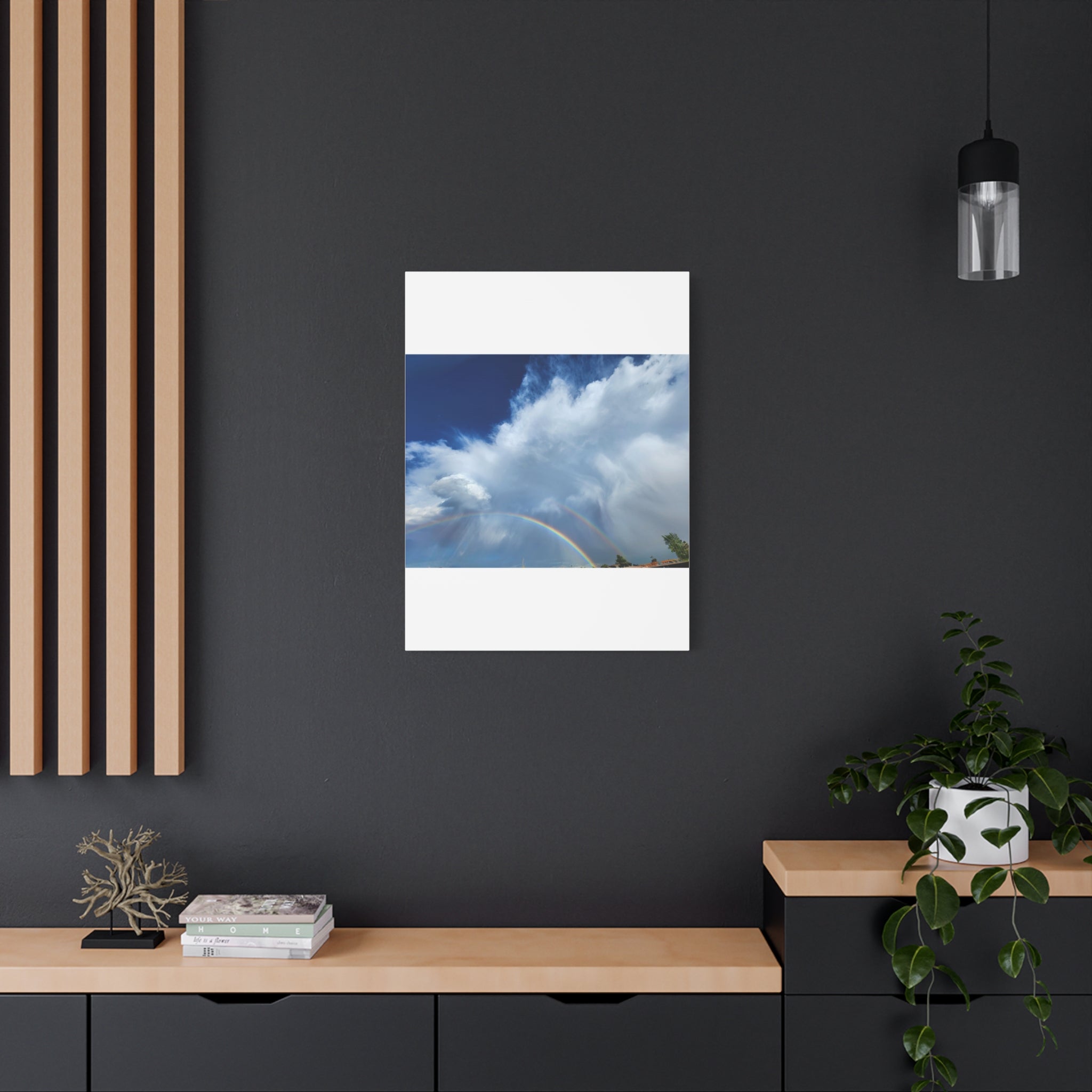 Rainbow Cloud Art Canvas Print, Stretched Wall Decor, Home/Office Art, Gift for Nature Lovers, Gallery Wall Accent