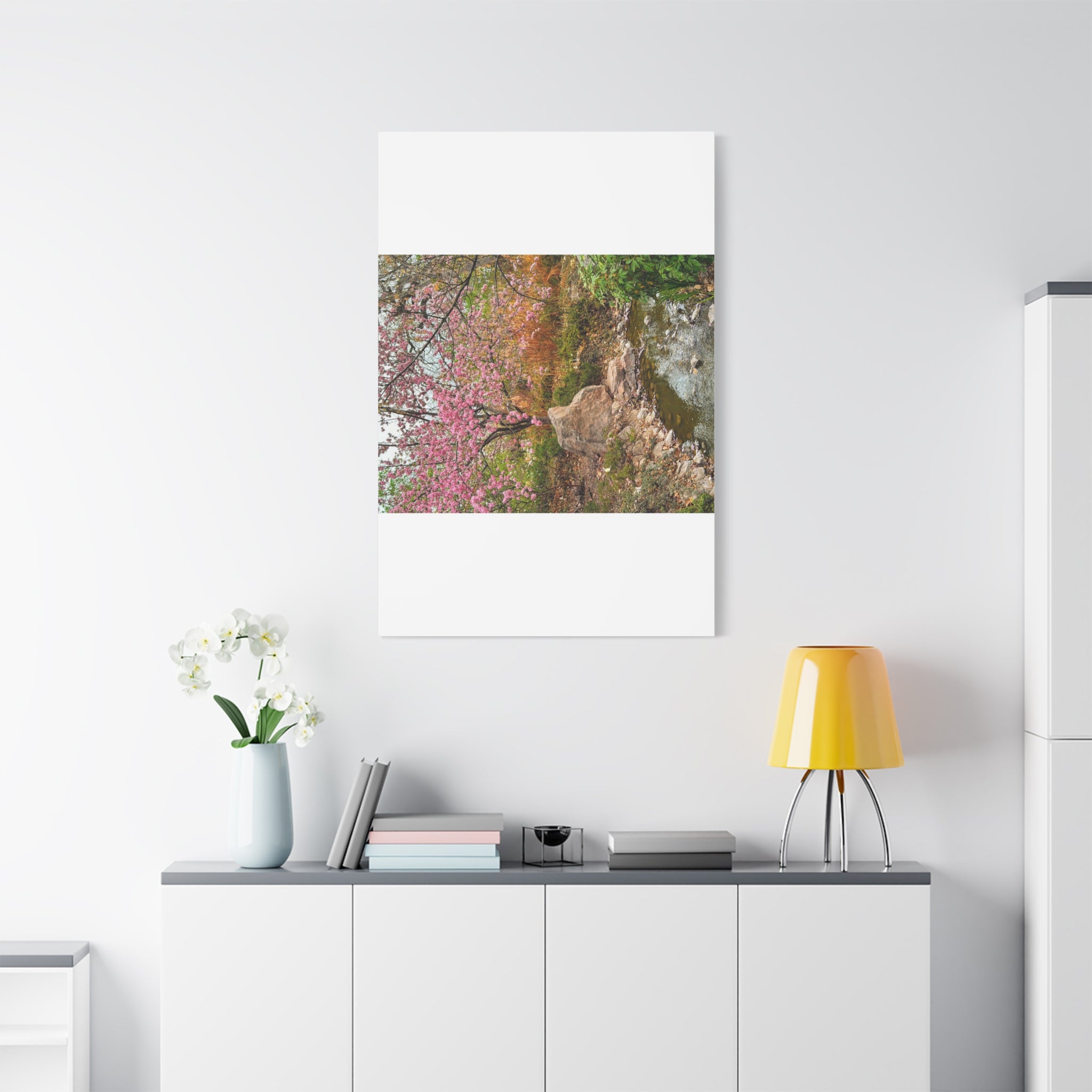 Blossoming Serenity Canvas Print, Floral Wall Art, Nature Decor, Home Aesthetic, Gift Idea for Garden Lovers, Spring Decor
