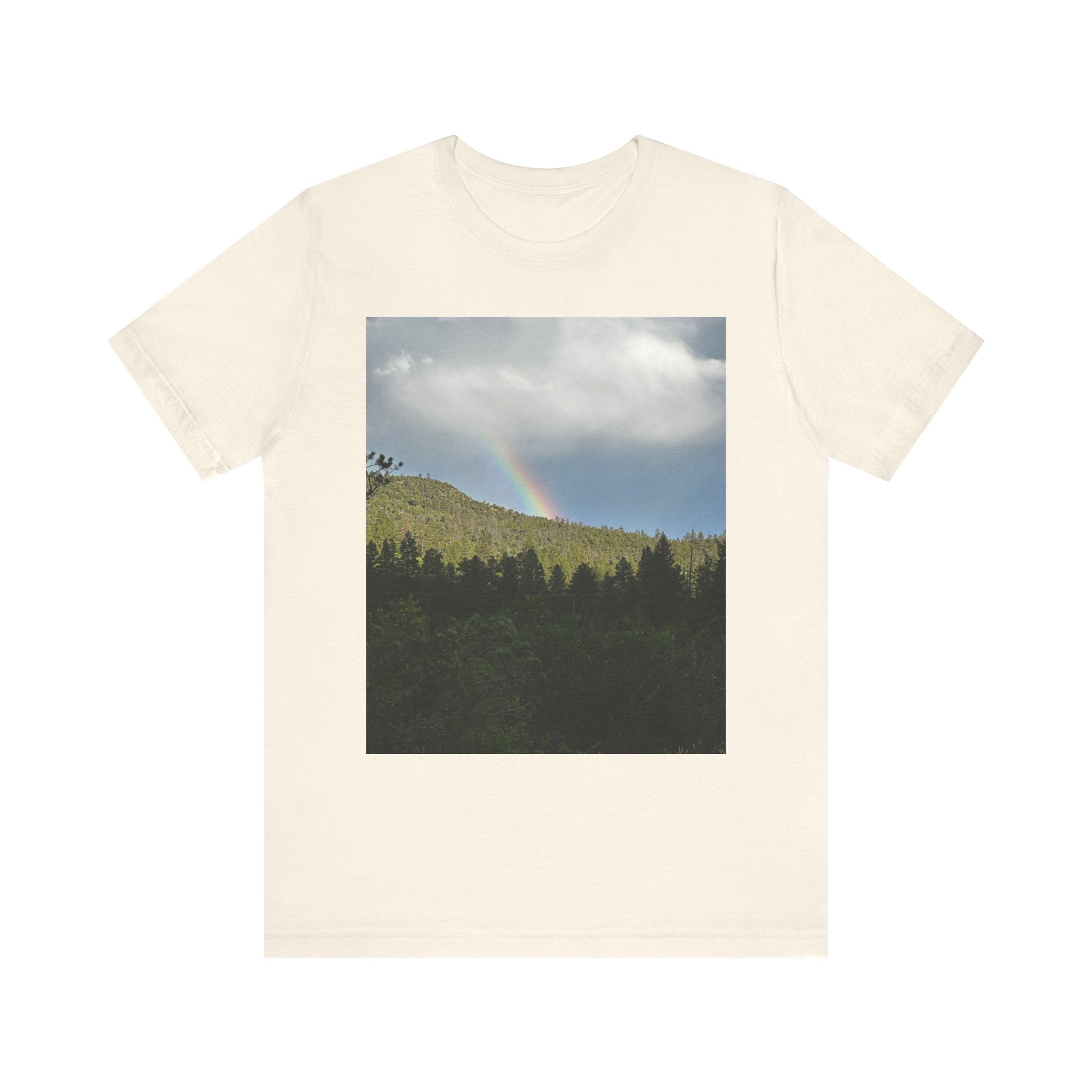Unisex Rainbow Mountains Tee - Nature Lover Gift, Outdoor Apparel, Graphic Tee, Adventure Shirt, Eco-Friendly Top