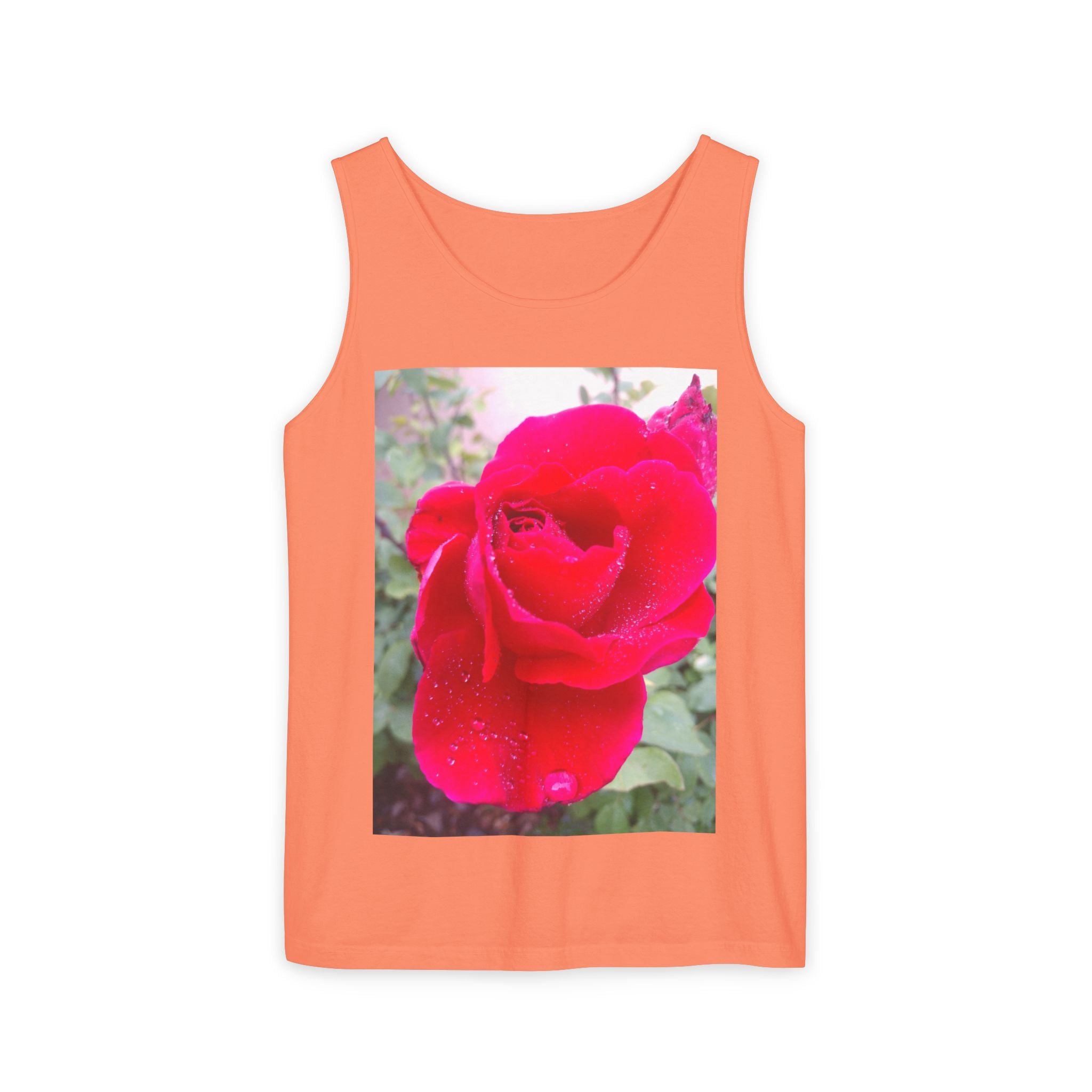 Rose Print Unisex Tank Top, Floral Graphic Tee, Summer Fashion, Beachwear, Gift for Her, Casual Outfit