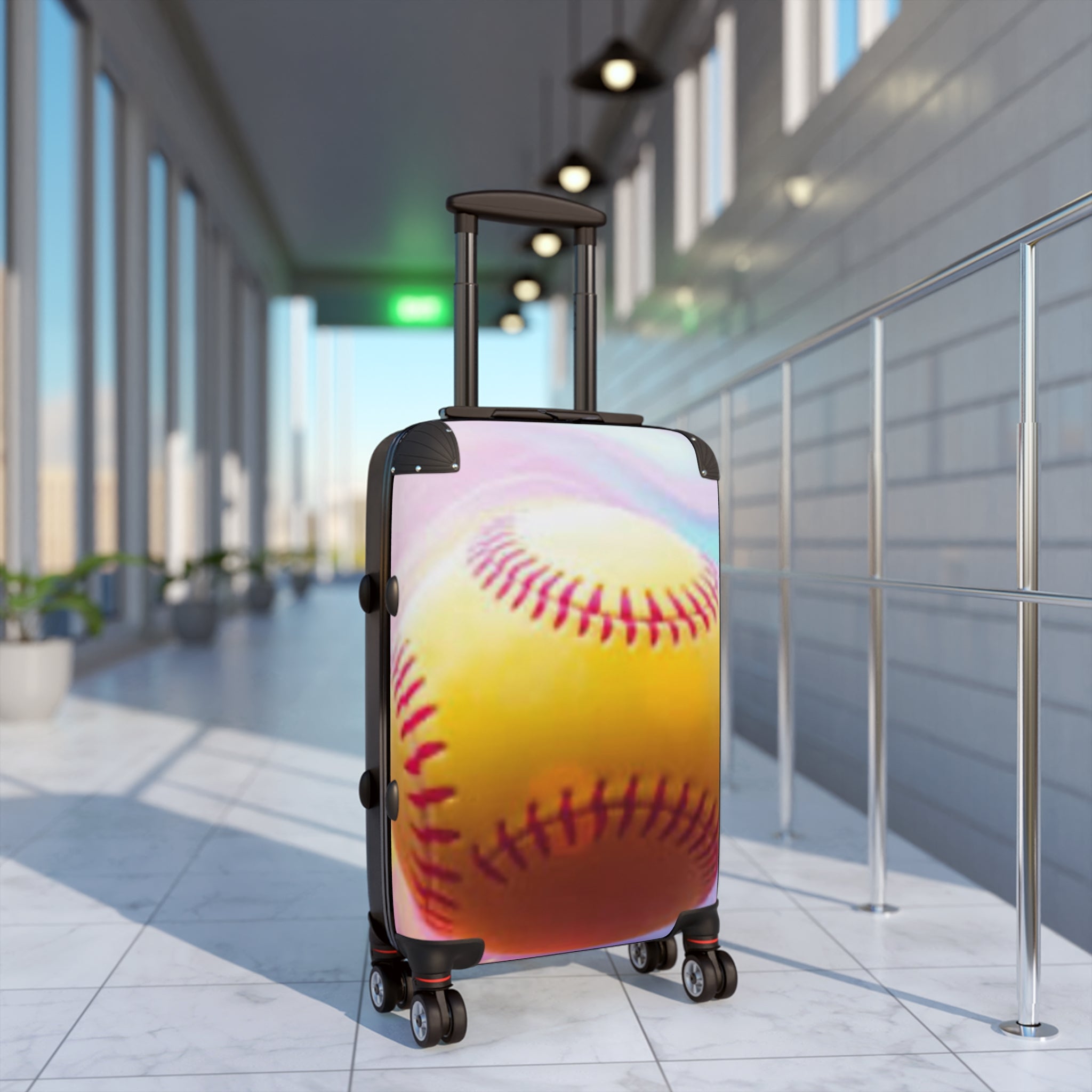 Baseball-Themed Suitcase | Travel Luggage for Sports Lovers, Perfect for Vacations, Gifts, Softball Enthusiasts, Kids and Adults