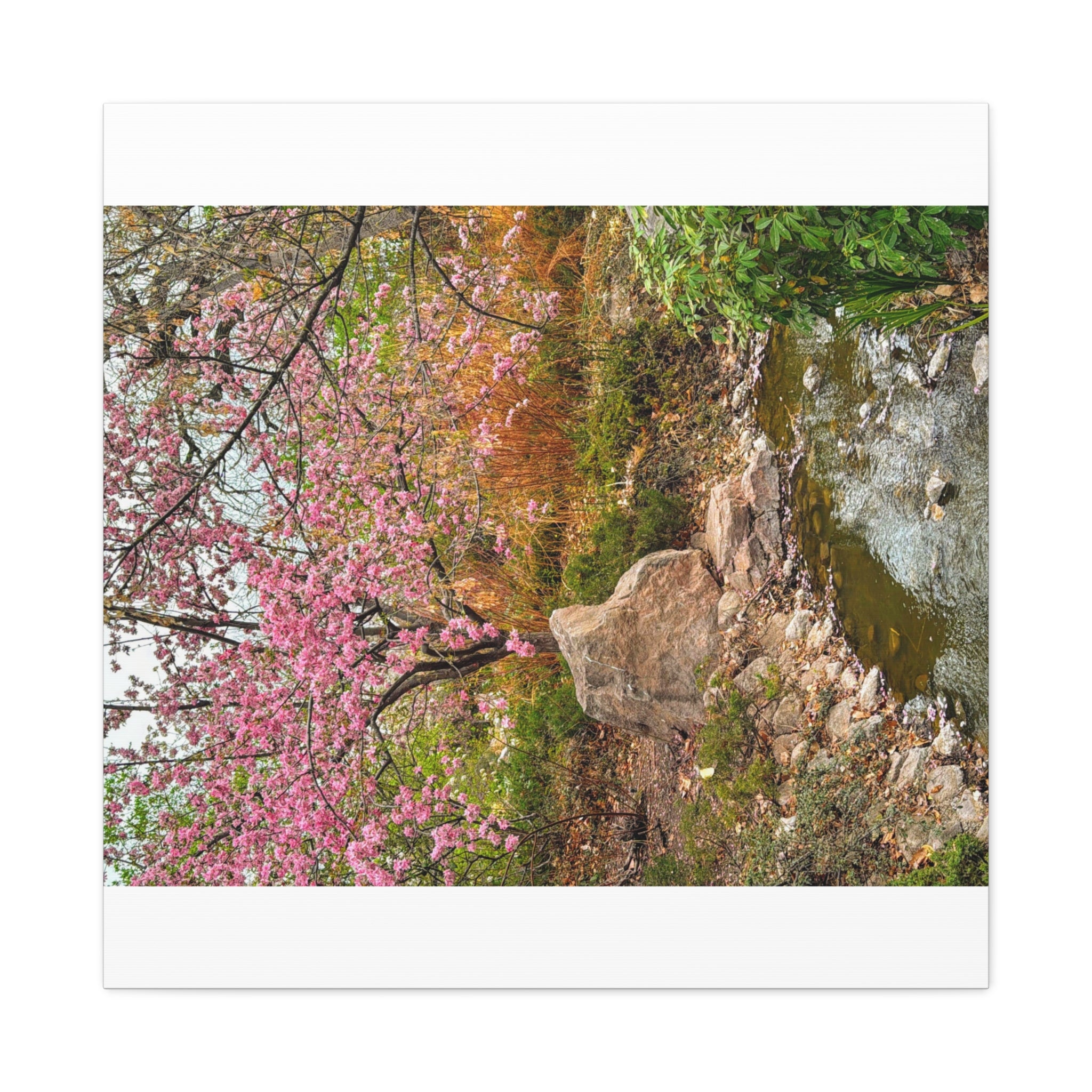 Blossoming Serenity Canvas Print, Floral Wall Art, Nature Decor, Home Aesthetic, Gift Idea for Garden Lovers, Spring Decor