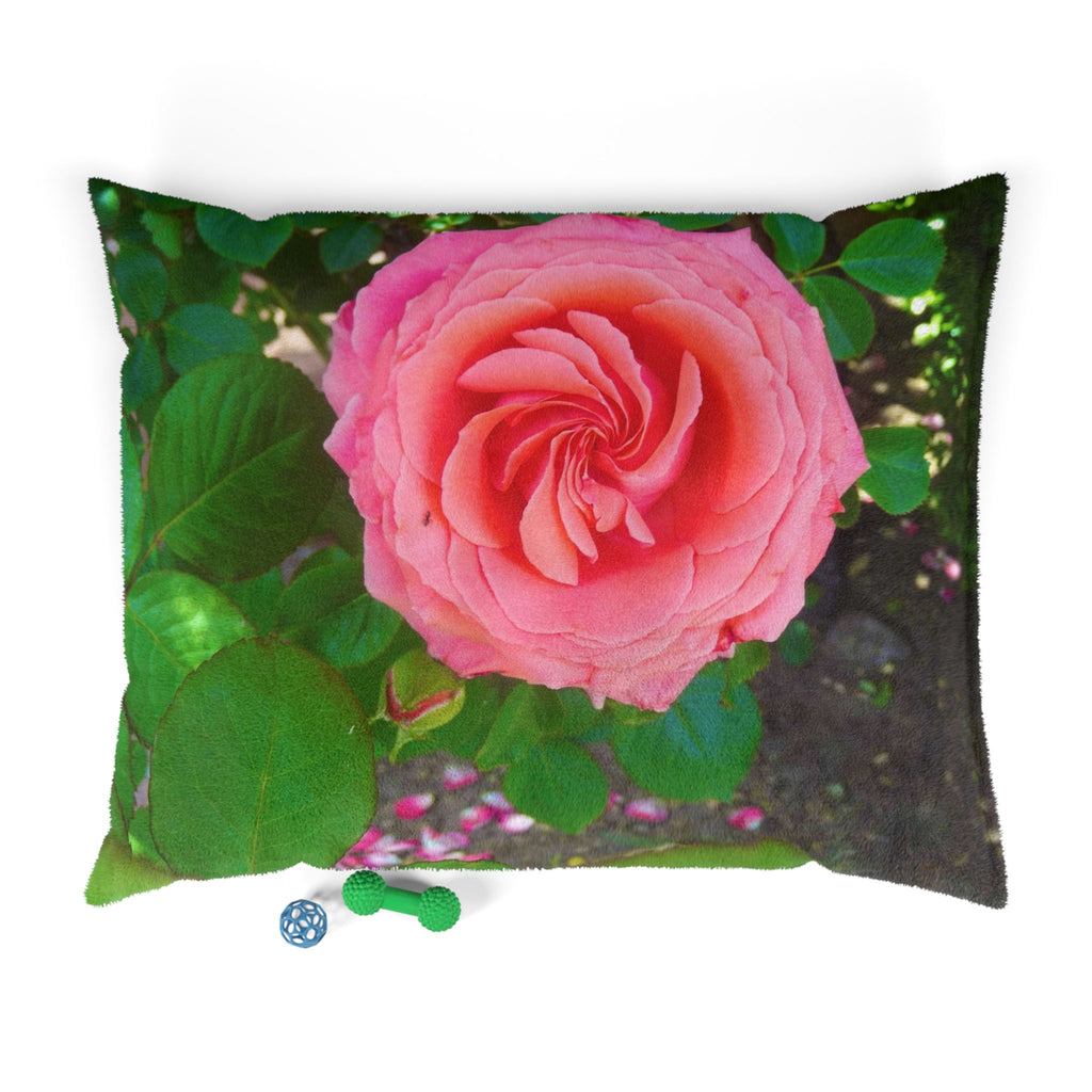 Floral Pet Bed, Cozy Dog Bed, Cat Bed with Rose Design, Pet Sleep Cushion, Stylish Pet Furniture