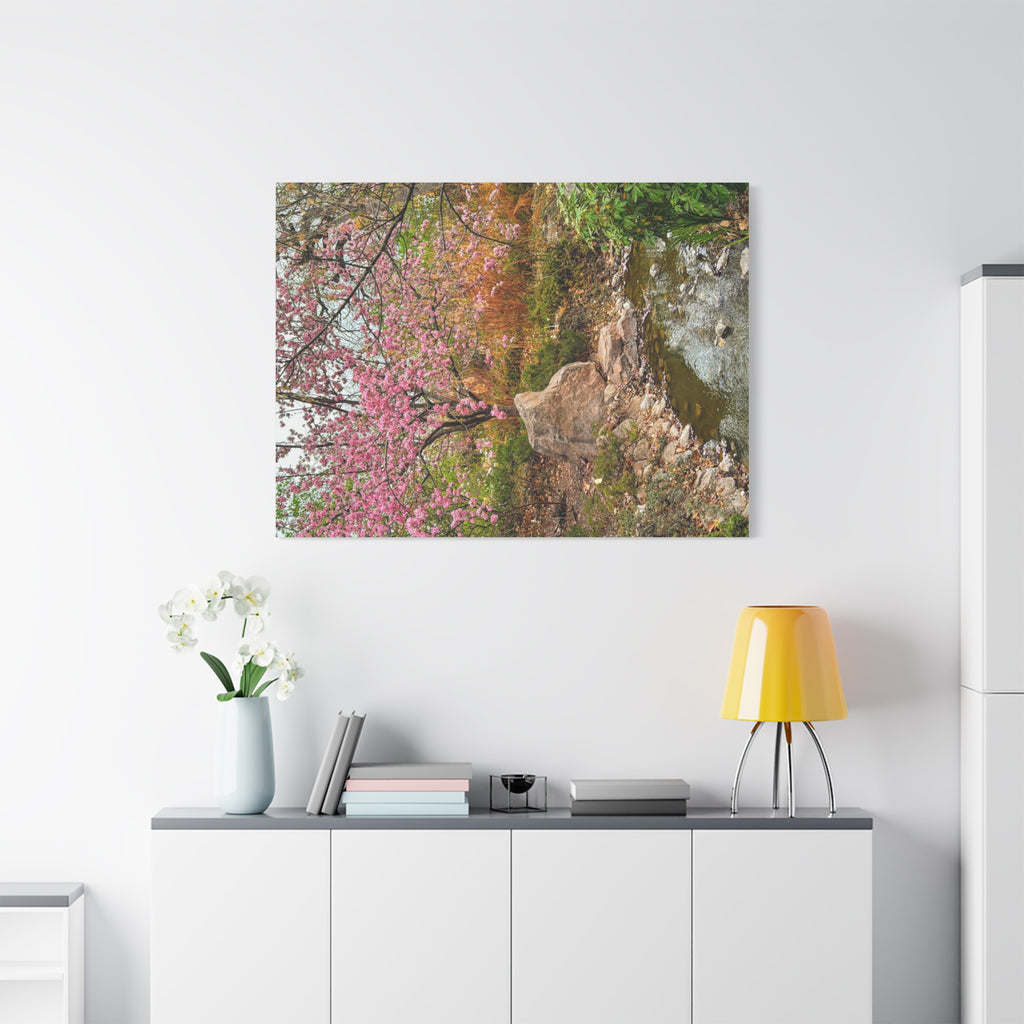 Blossoming Serenity Canvas Print, Floral Wall Art, Nature Decor, Home Aesthetic, Gift Idea for Garden Lovers, Spring Decor