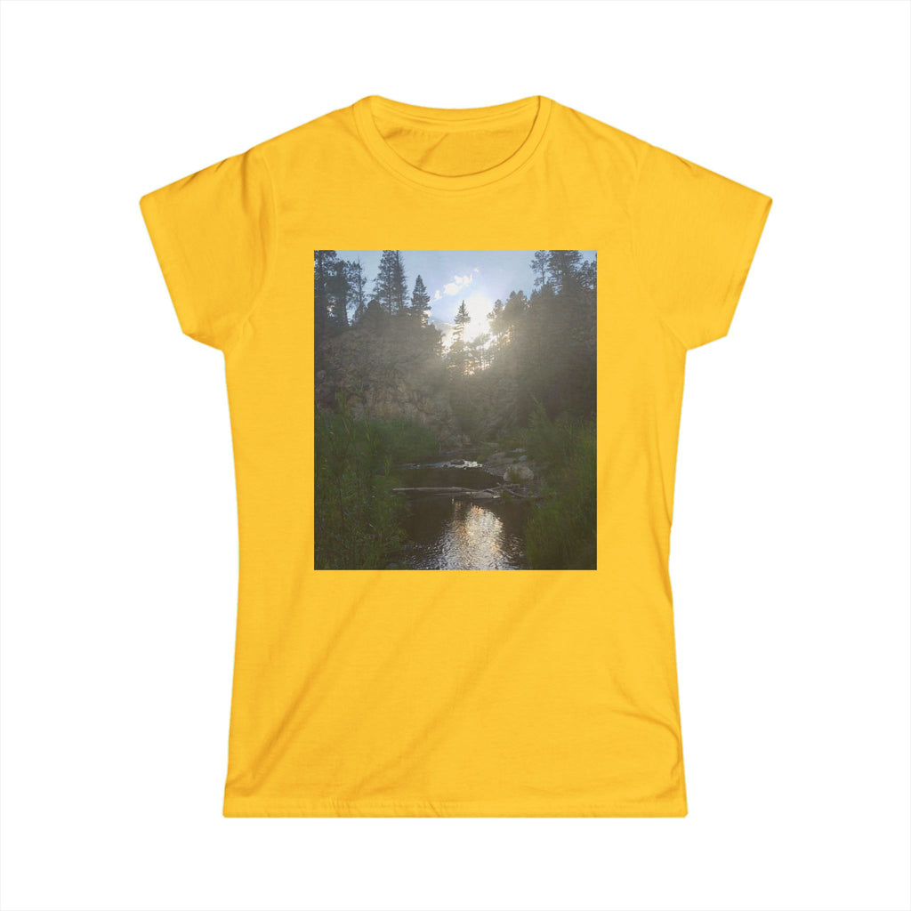 Nature-Inspired Women's Softstyle Tee, Outdoor T-Shirt, Relaxed Fit Top, Gift for Nature Lovers, Hiking Apparel, Casual Wear