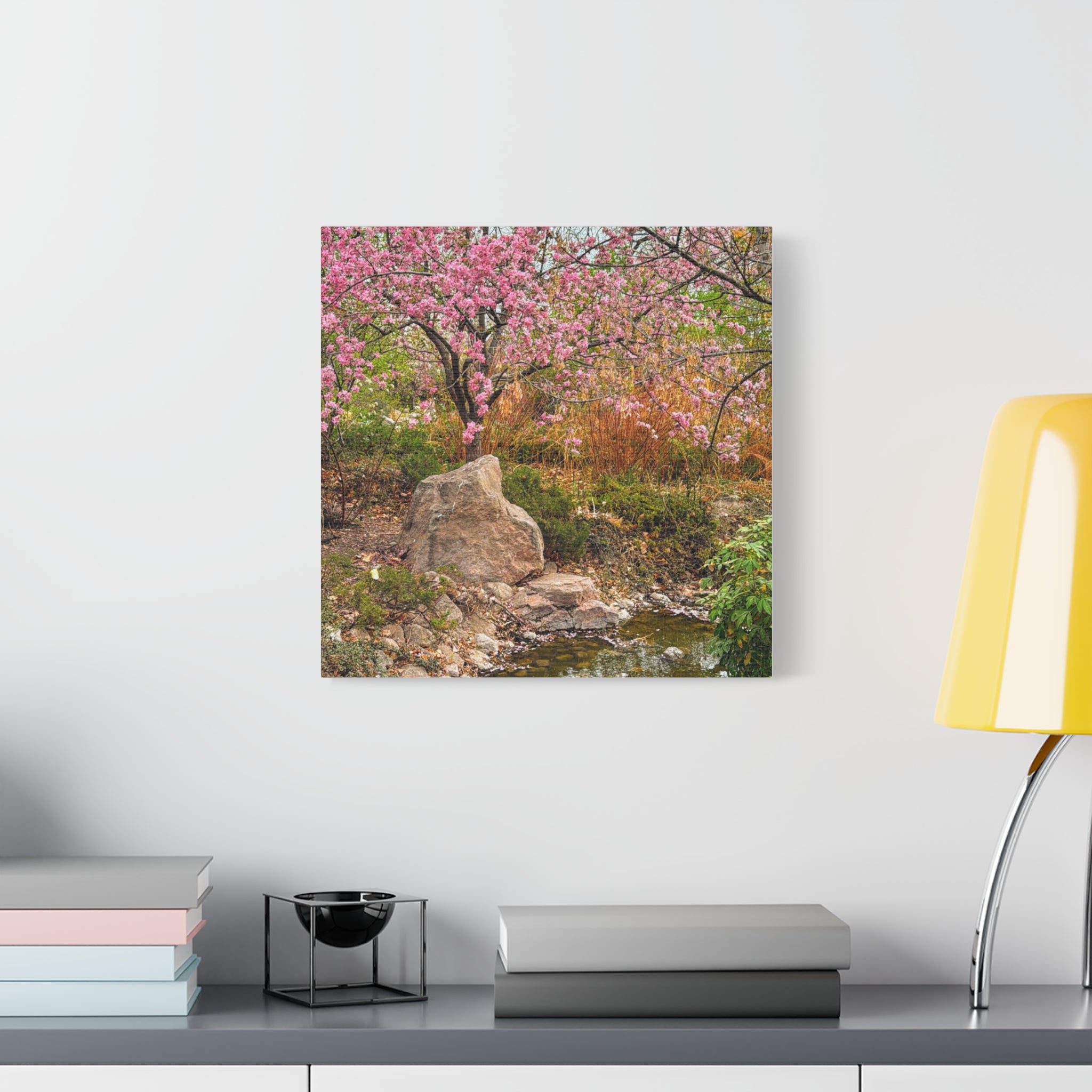 Canvas Wall Art, Pink Blossom Landscape Decor, Nature Photograph, Floral Print, Spring Home Decor, Gift for Nature Lovers