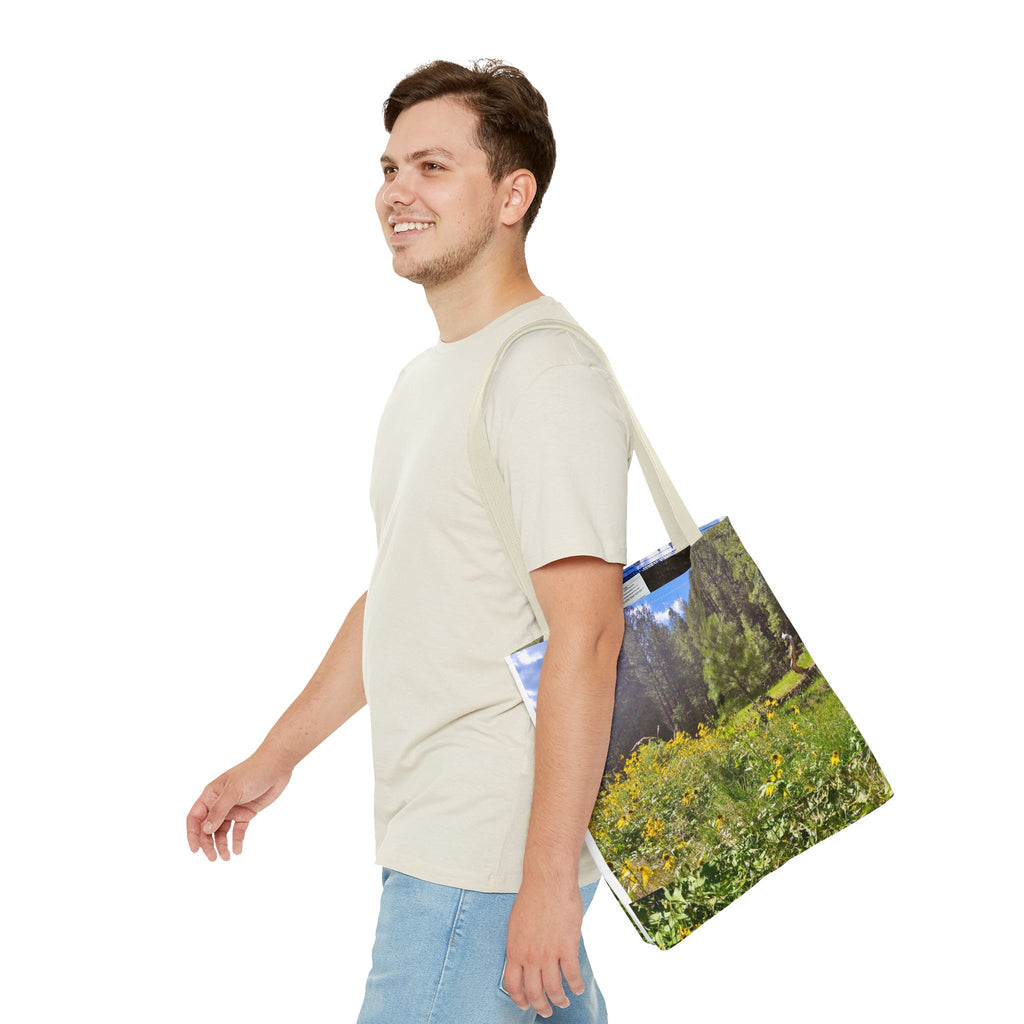 Nature-Inspired Tote Bag, Eco-Friendly Shopping Bag, Flower Print Purse, Gift for Nature Lovers, Summer Picnic Carrier