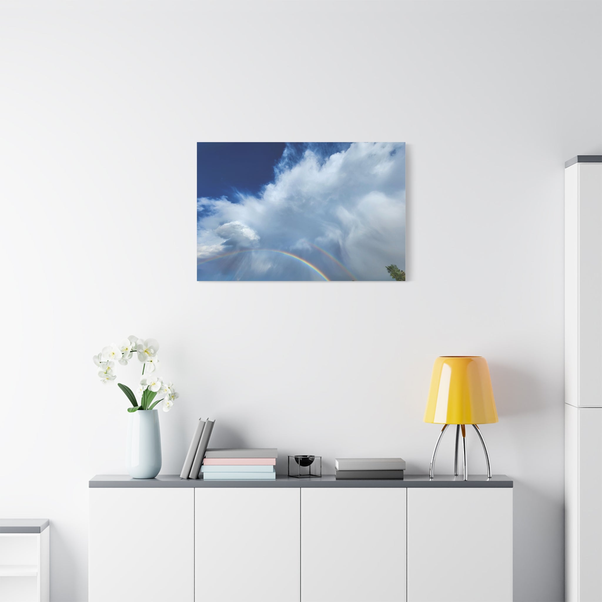 Rainbow Cloud Art Canvas Print, Stretched Wall Decor, Home/Office Art, Gift for Nature Lovers, Gallery Wall Accent