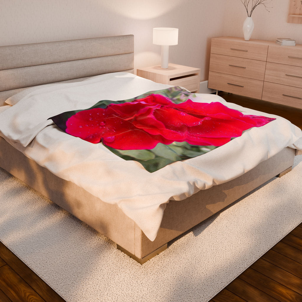 Cozy Floral Velveteen Plush Blanket - Perfect for Relaxation, Home Décor, Gifts, and Special Occasions