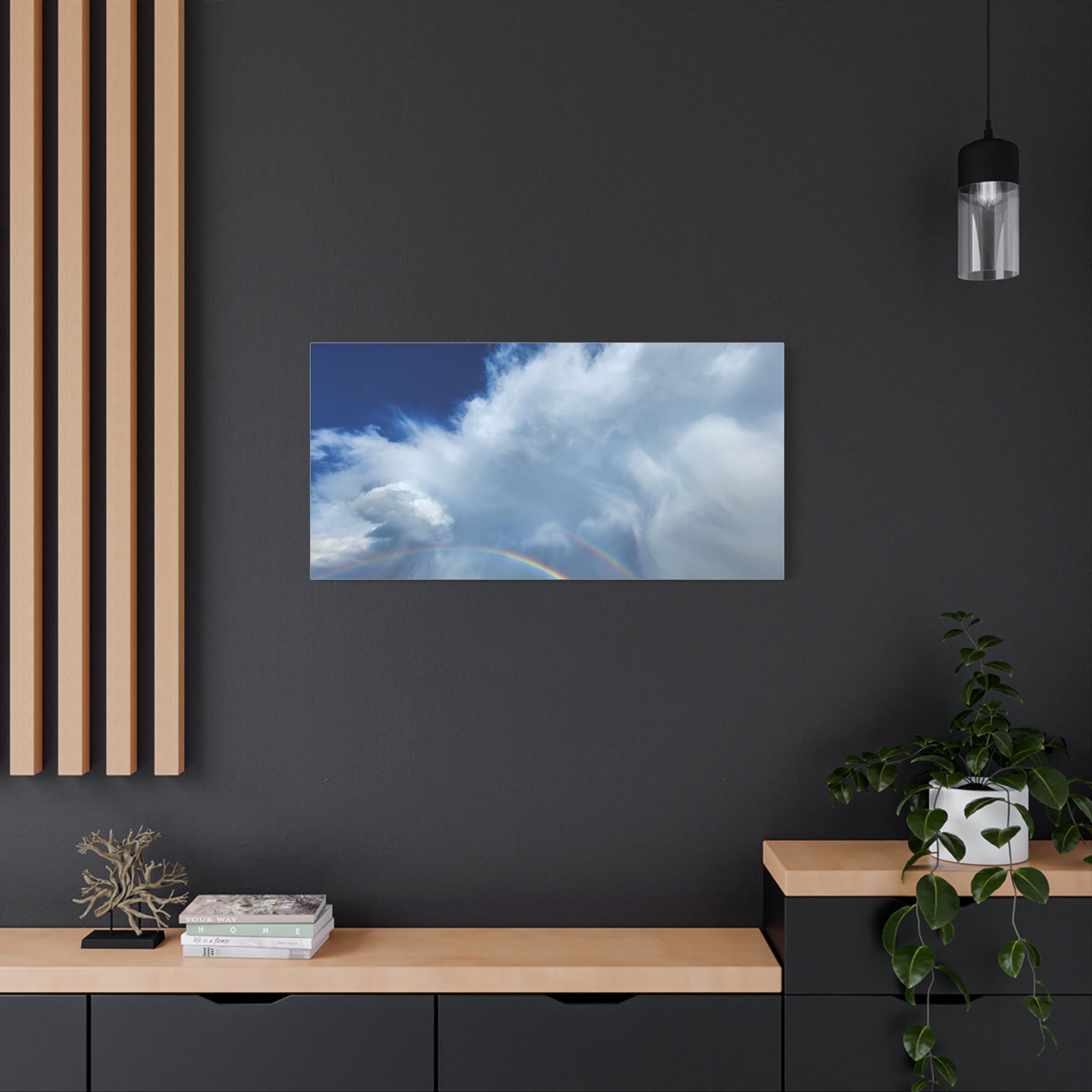 Rainbow Cloud Art Canvas Print, Stretched Wall Decor, Home/Office Art, Gift for Nature Lovers, Gallery Wall Accent