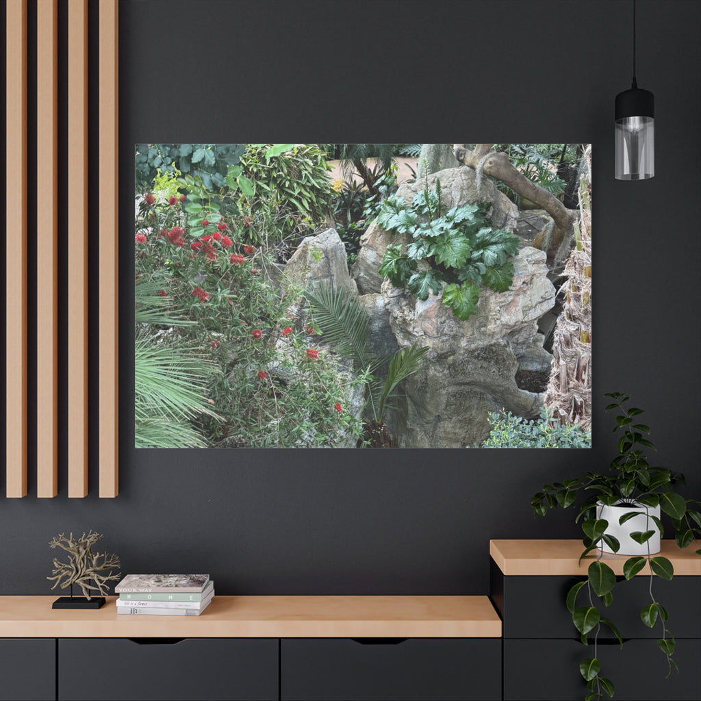 Garden Landscape Canvas Wall Art, Nature Decor, Home Decoration, Gift for Nature Lovers, Eco-Friendly Art, Botanical Wall Decor