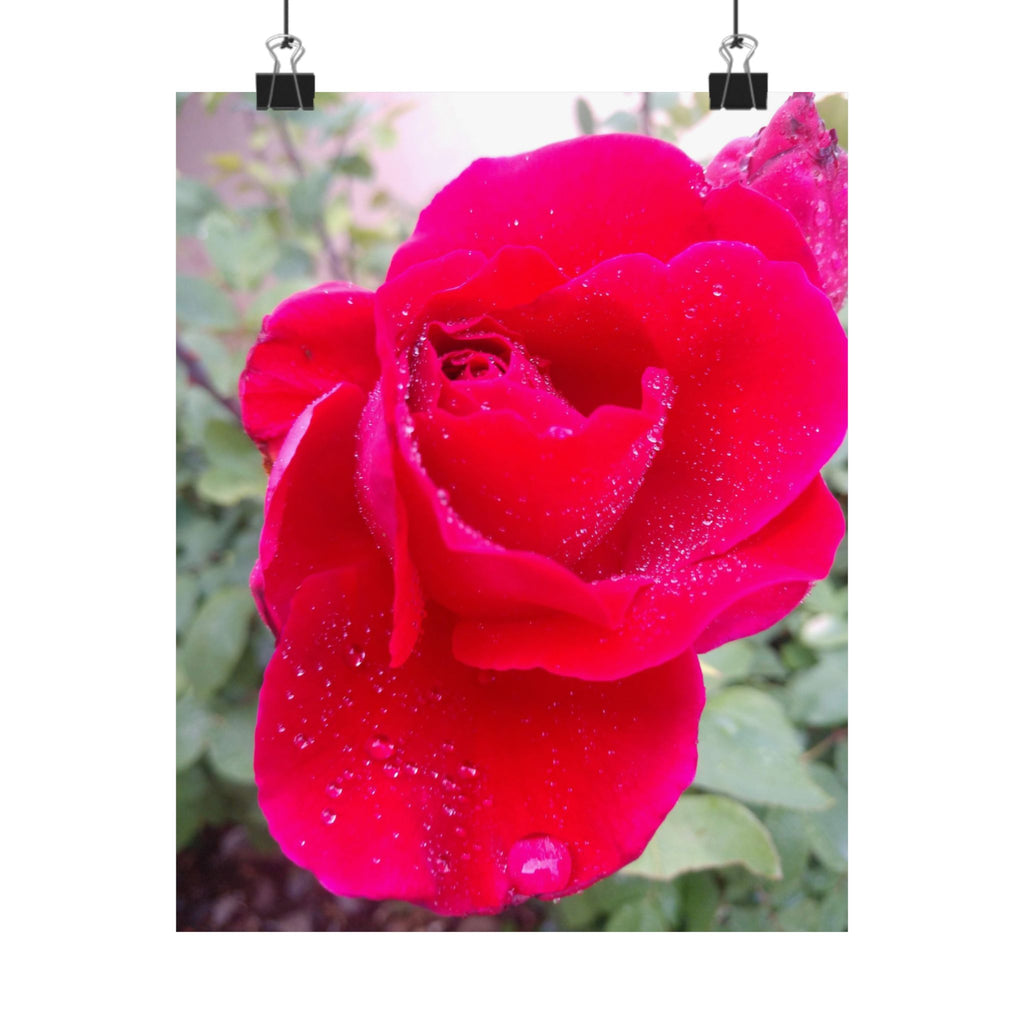 Vibrant Floral Matte Poster, Home Decor, Wall Art, Gift for Her, Red Rose Print, Botanical Wall Art, Romantic Decoration