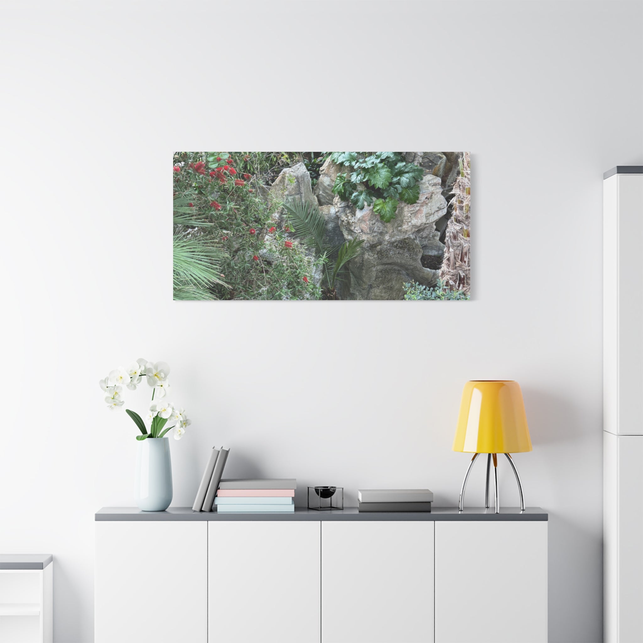 Garden Landscape Canvas Wall Art, Nature Decor, Home Decoration, Gift for Nature Lovers, Eco-Friendly Art, Botanical Wall Decor