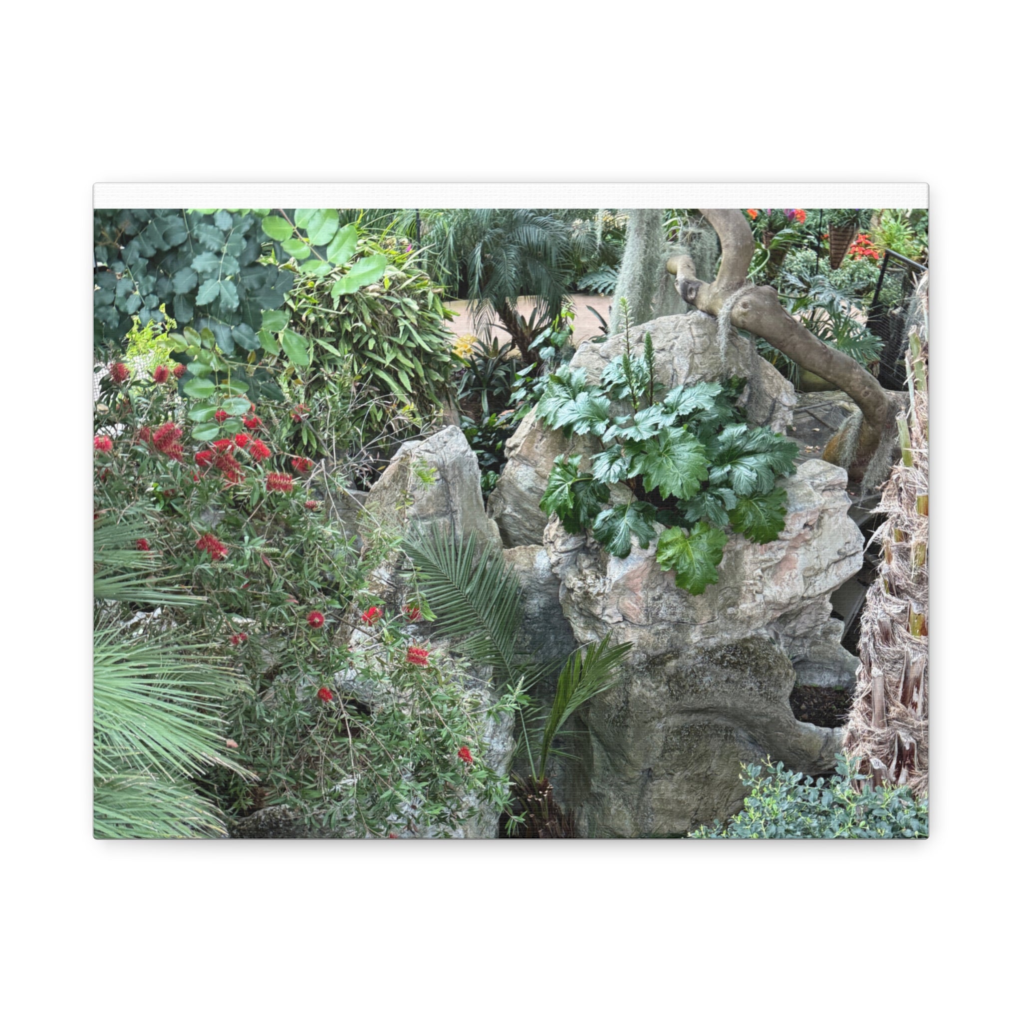 Garden Landscape Canvas Wall Art, Nature Decor, Home Decoration, Gift for Nature Lovers, Eco-Friendly Art, Botanical Wall Decor