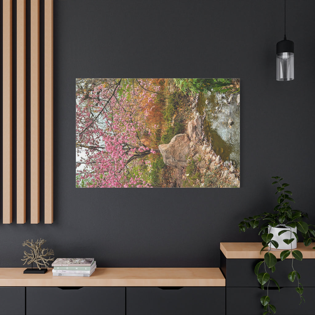 Blossoming Serenity Canvas Print, Floral Wall Art, Nature Decor, Home Aesthetic, Gift Idea for Garden Lovers, Spring Decor