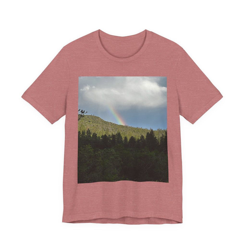 Rainbow Mountain Unisex Tee | Nature Lover Gift, Outdoor Adventure Wear, Cozy Casual Style, Cool Nature Shirt, Summer Tee